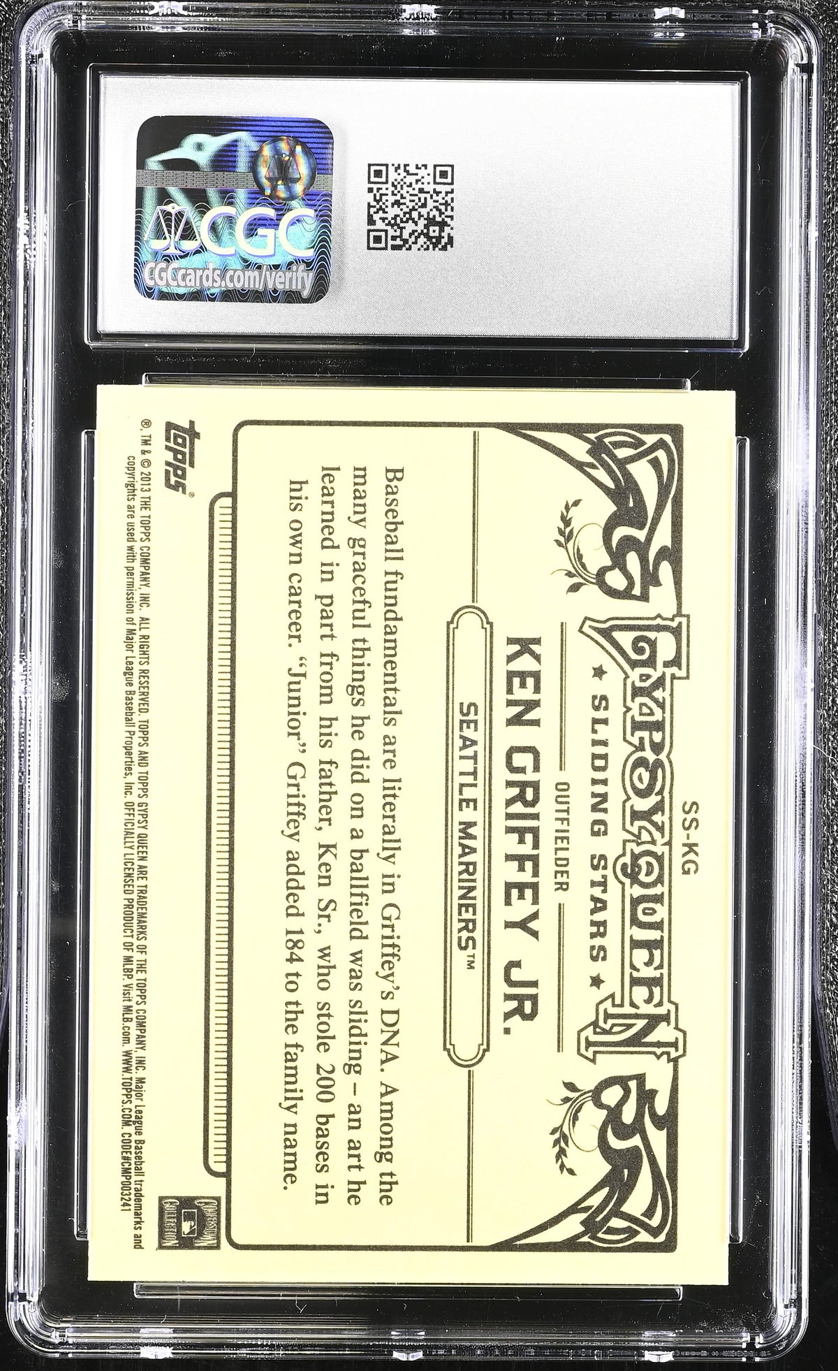 2013 Topps Gypsy Queen Ken Griffey Jr. #SS-KG Sliding Stars CGC 9
