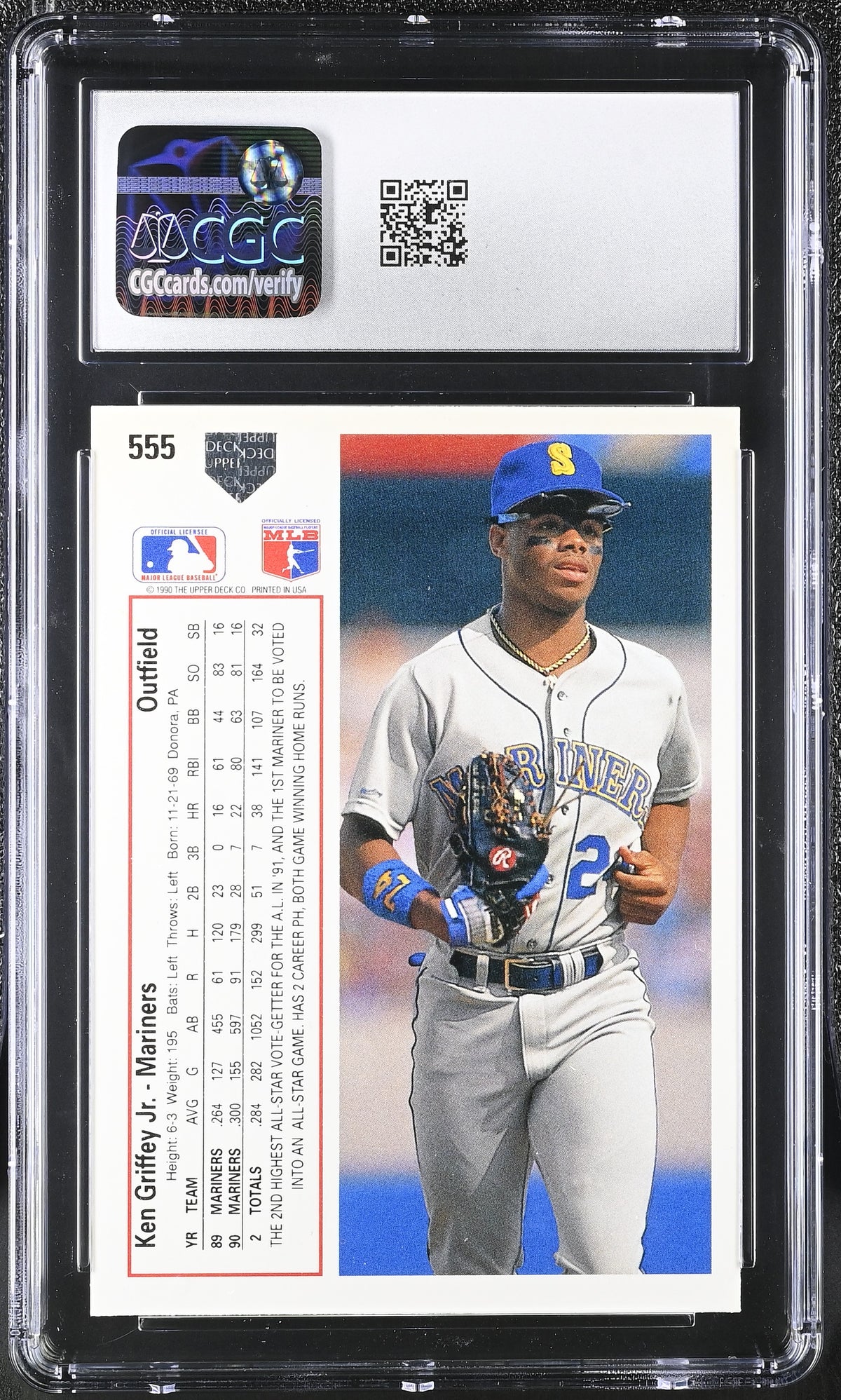 1991 Upper Deck Ken Griffey Jr. #555 CGC 9 Seattle Mariners