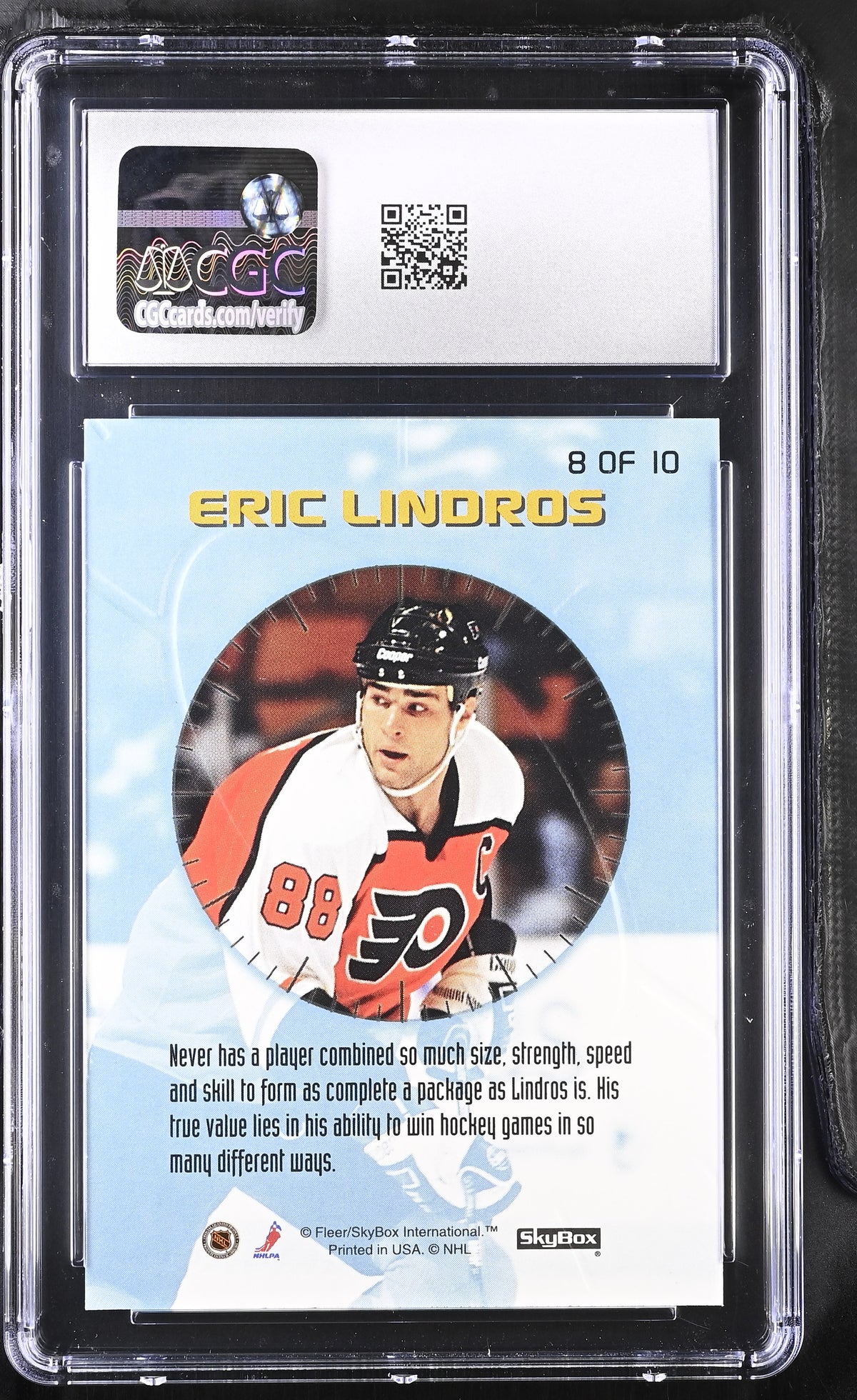 1996-97 Skybox Impact Eric Lindros Countdown to Impact #8 CGC 9.5 Flyers