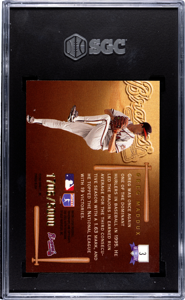 1996 Leaf Greg Maddux #3 Picture Perfect 5000 SGC 8.5
