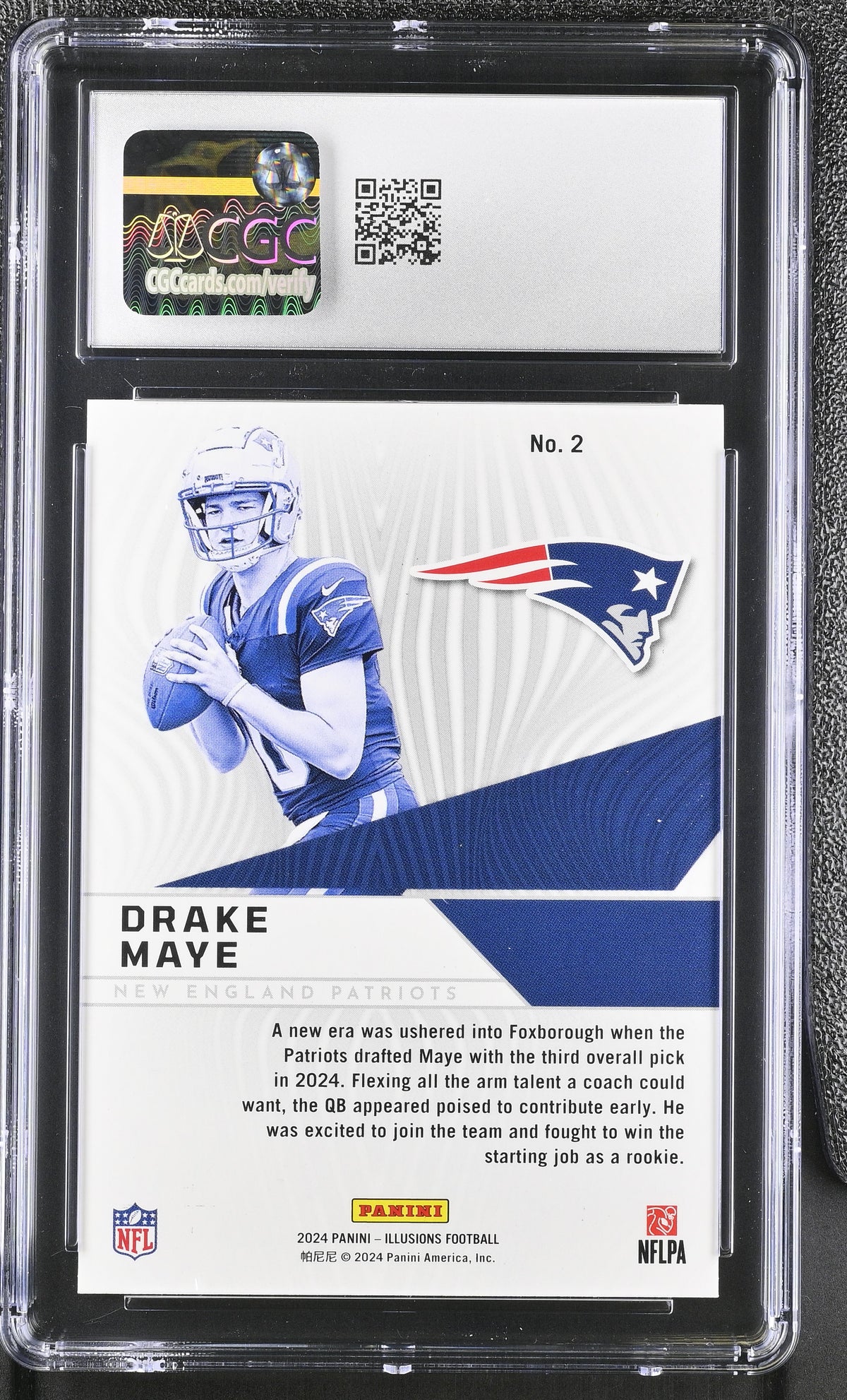2024 Panini Illusions Drake Maye Rookie Amazing #2 CGC 10 New England Patriots