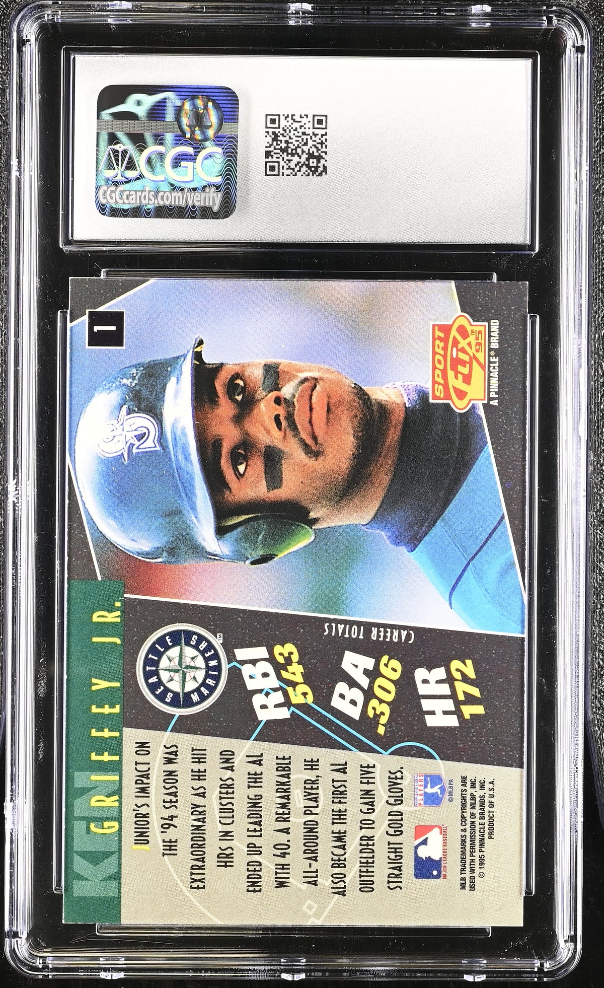 1995 Sportflix Ken Griffey Jr. #1 CGC 9 Seattle Mariners