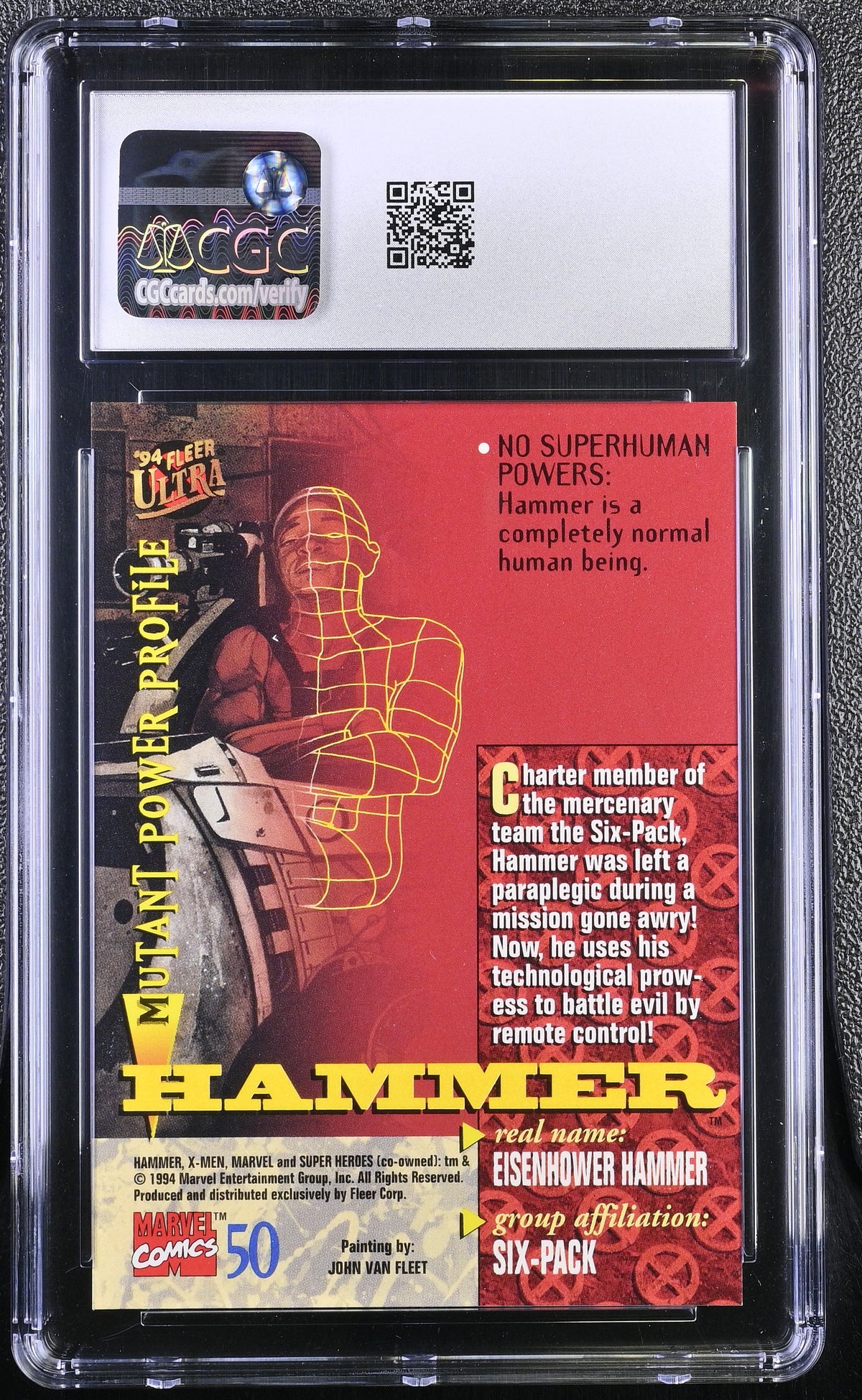 1994 Fleer Ultra X-Men Hammer #50 CGC 10