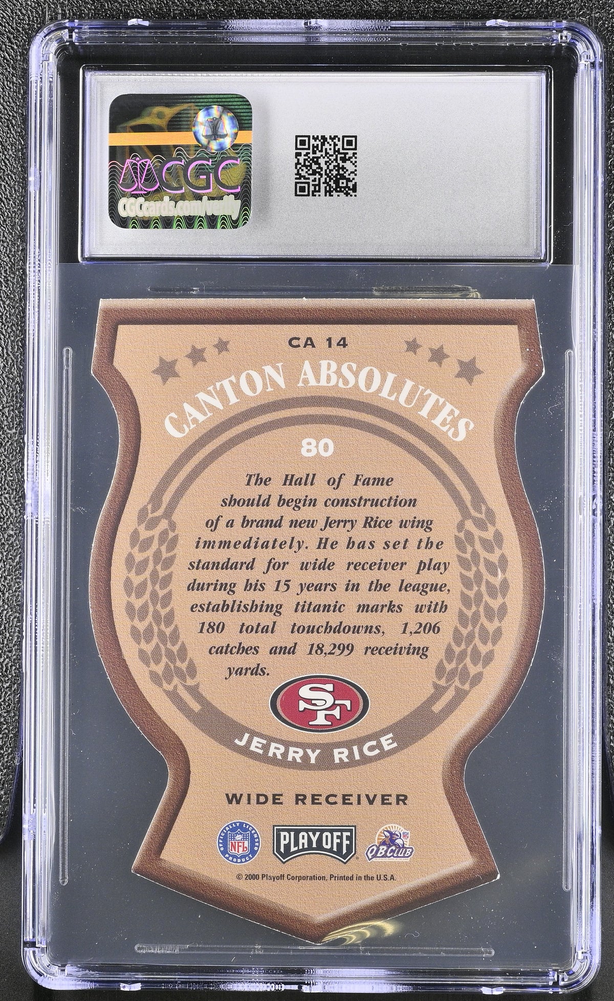 2000 Playoff Absolute Jerry Rice Canton Absolutes #CA14 CGC 9.5 49ers