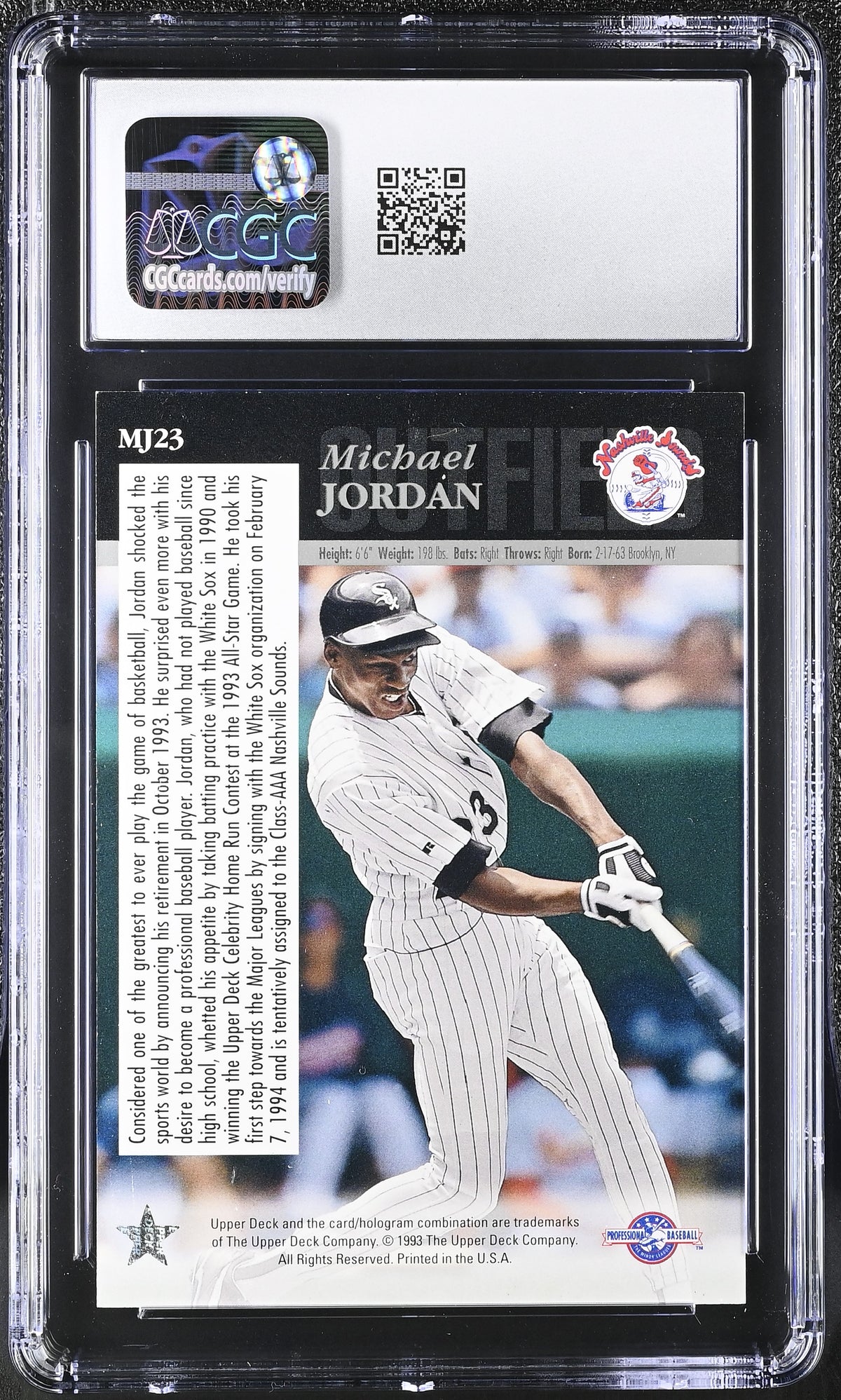 1994 Upper Deck Minors Michael Jordan #MJ23 CGC 9 Chicago White Sox