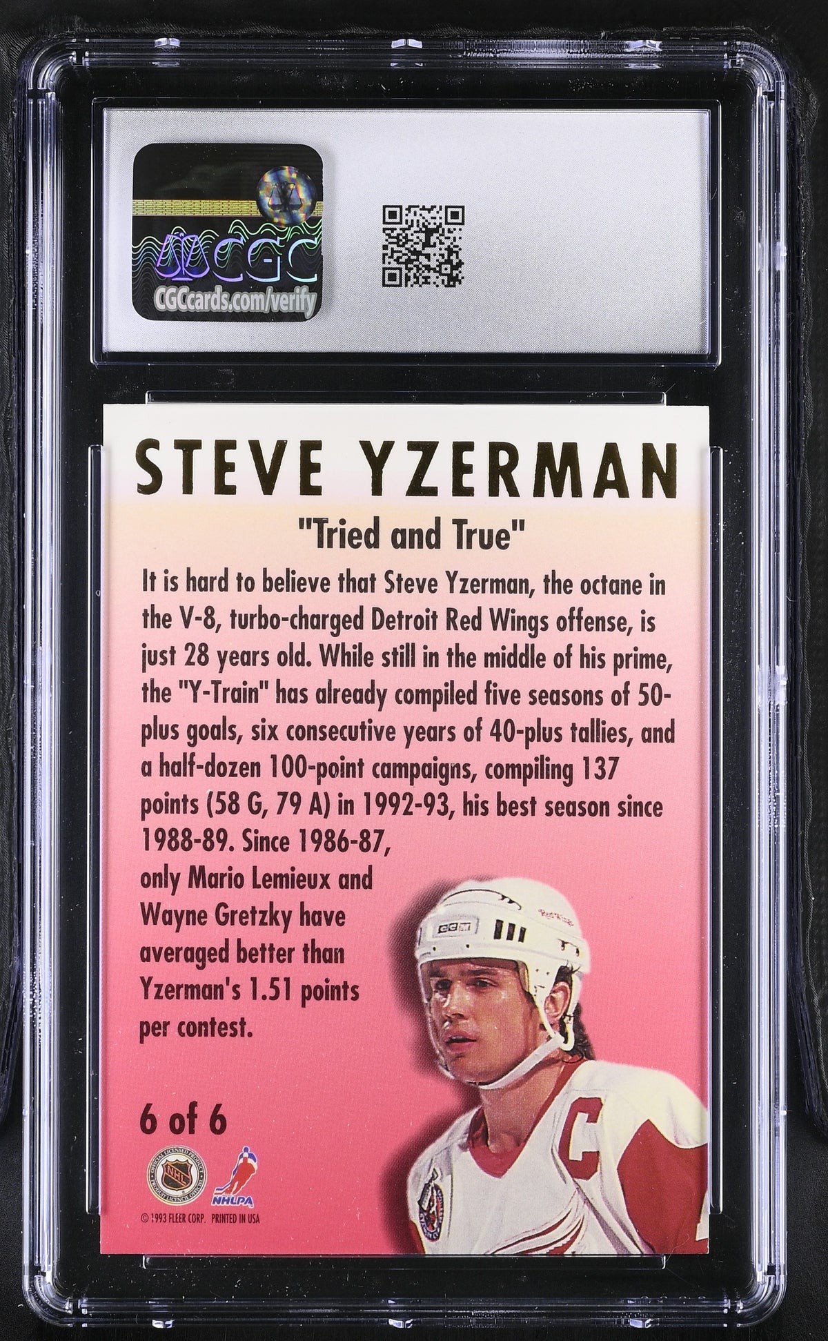 1993-94 Fleer Ultra Steve Yzerman Scoring Kings #6 CGC 10 Detroit Red Wings