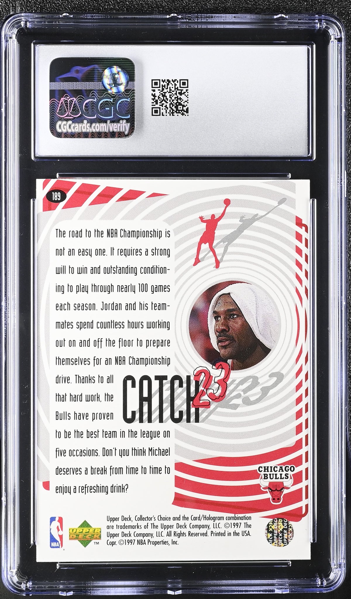 1997-98 Collector's Choice Michael Jordan #189 CGC 9.5 Chicago Bulls