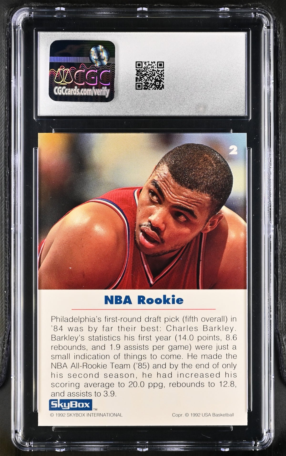 1992-93 Skybox Usa Charles Barkley #2 CGC 9.5 Philadelphia 76ers