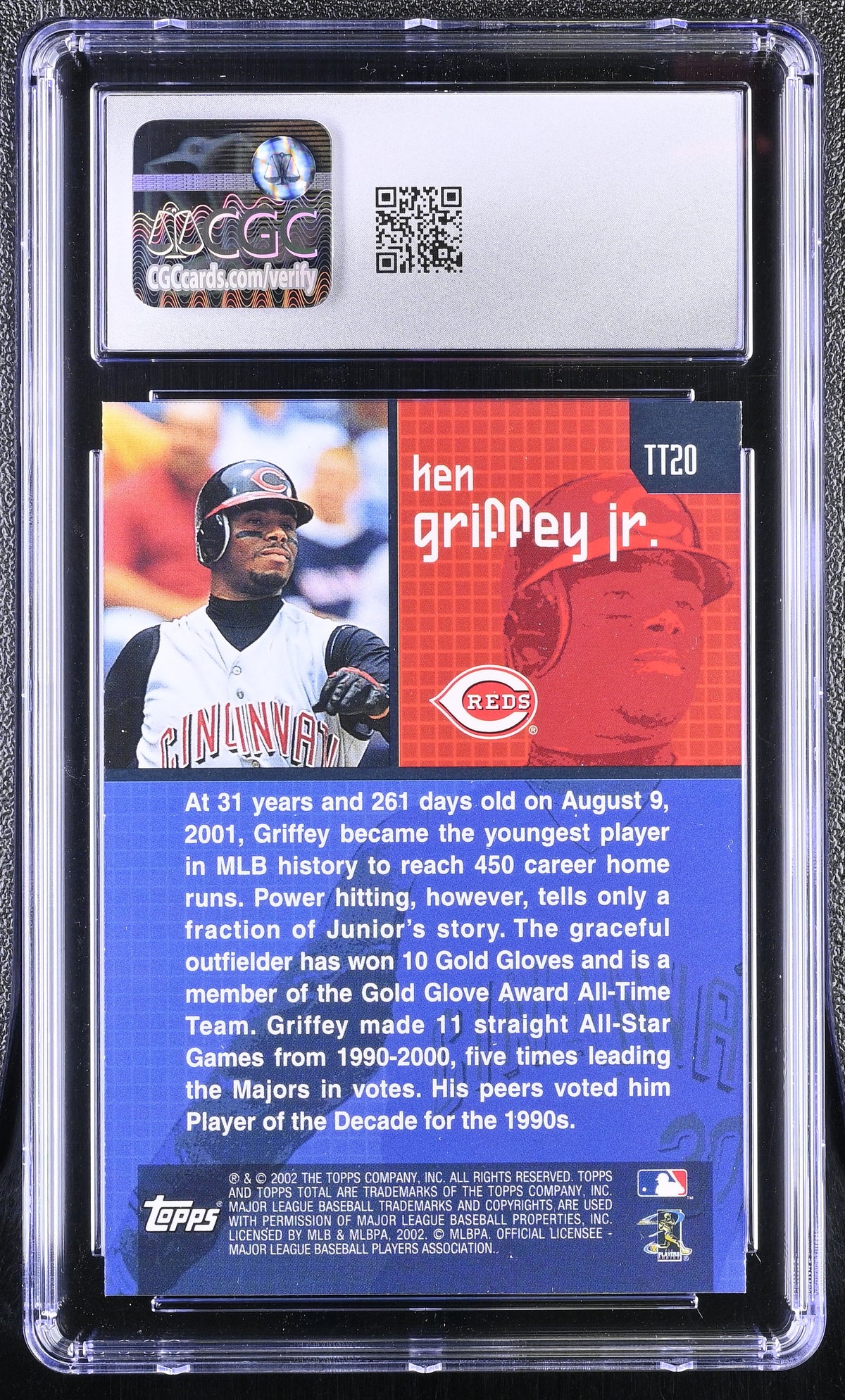 2002 Topps Total Ken Griffey Jr. Topps Total #TT20 CGC 9.5 Cincinnati Reds