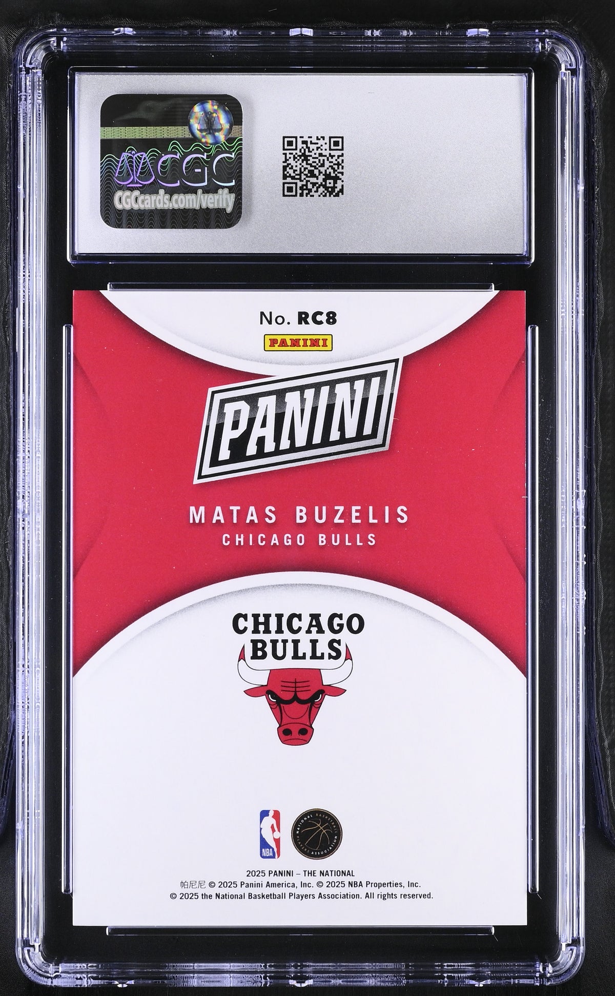 2025 Panini The National Matas Buzelis Orange /199 Rookies #RC8 CGC 10 Bulls