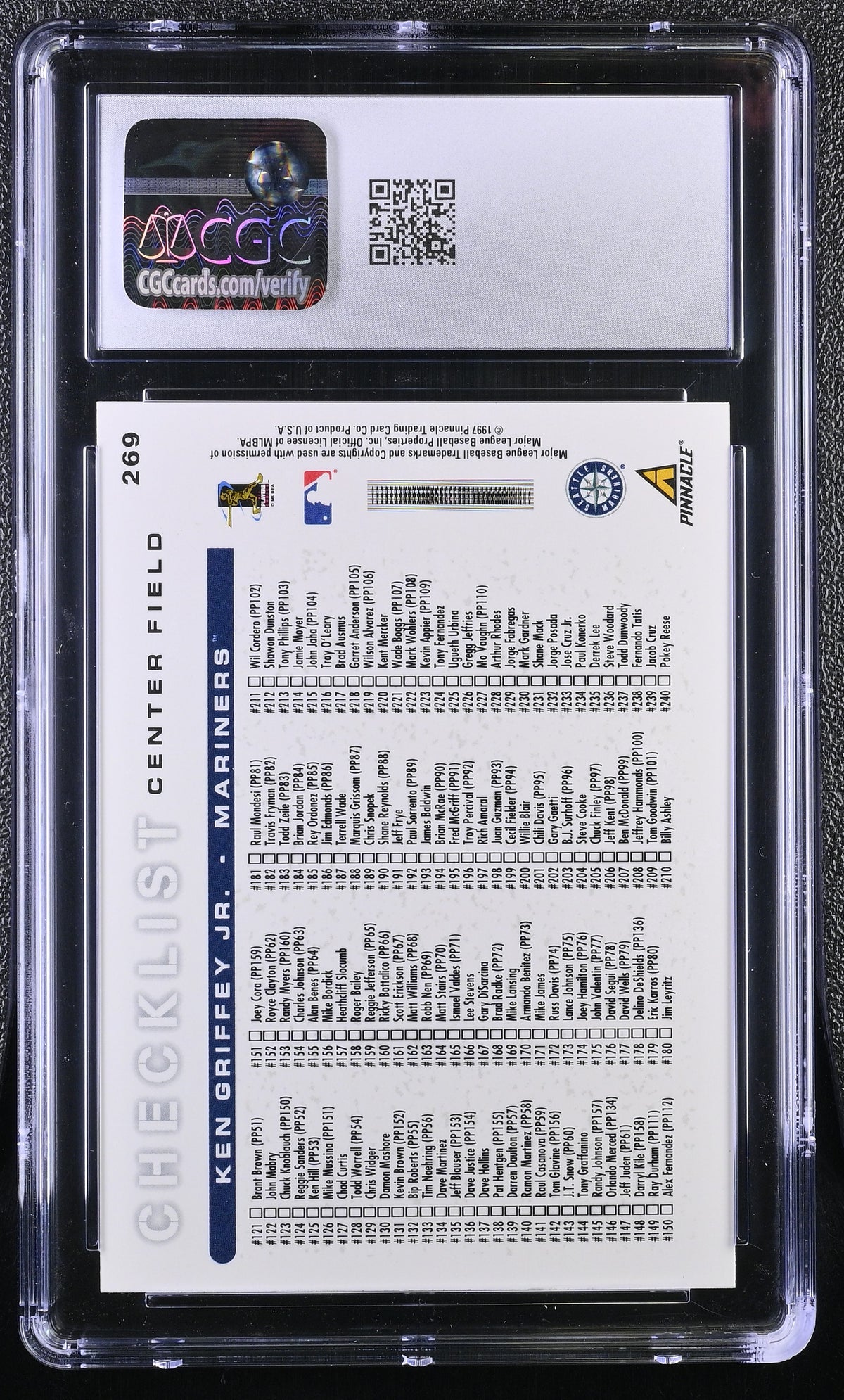 1998 Score Ken Griffey Jr. #269 CGC 9.5 Seattle Mariners