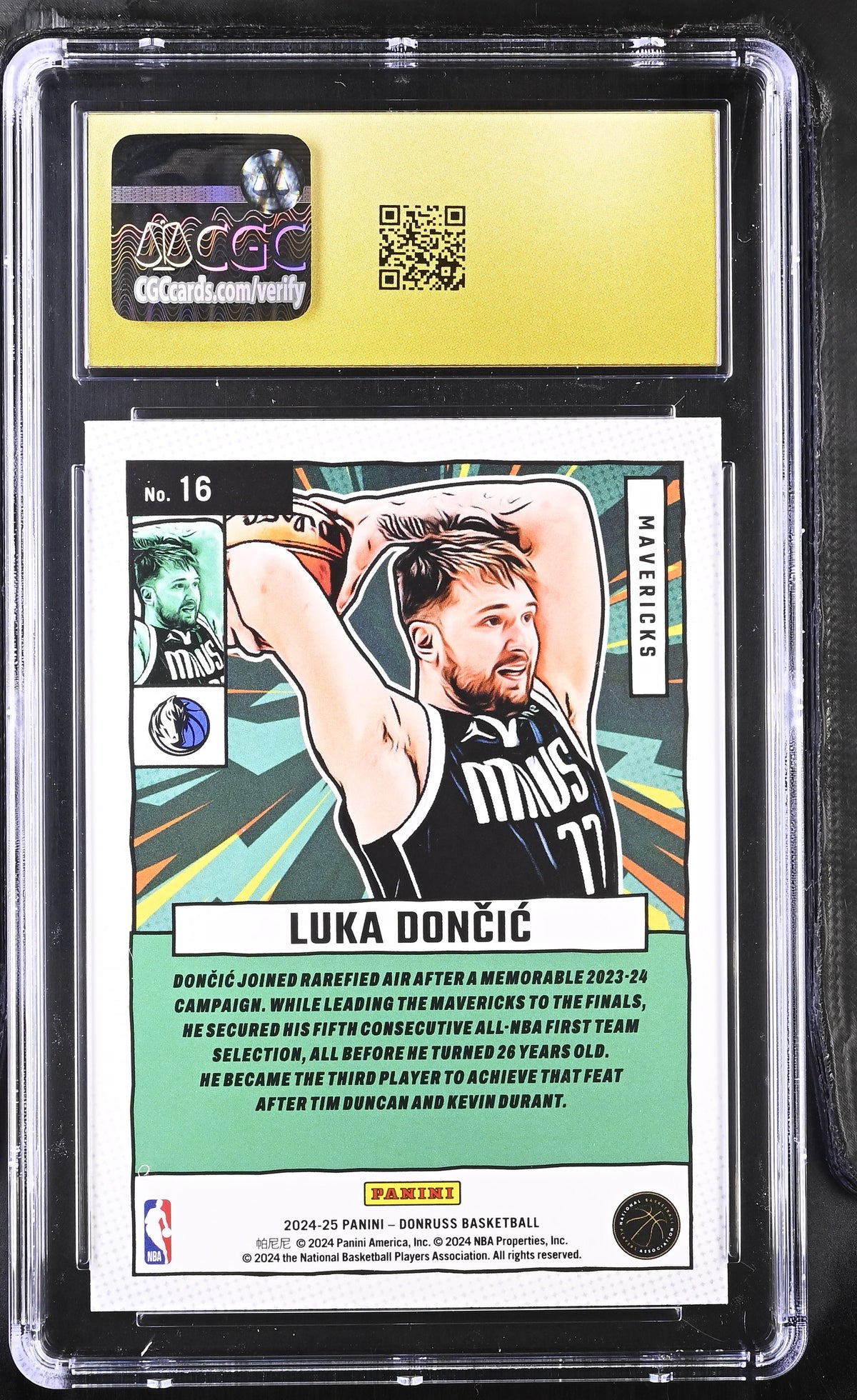2024-25 Donruss Luka Doncic Net Marvels #16 CGC 10 Pristine Mavericks