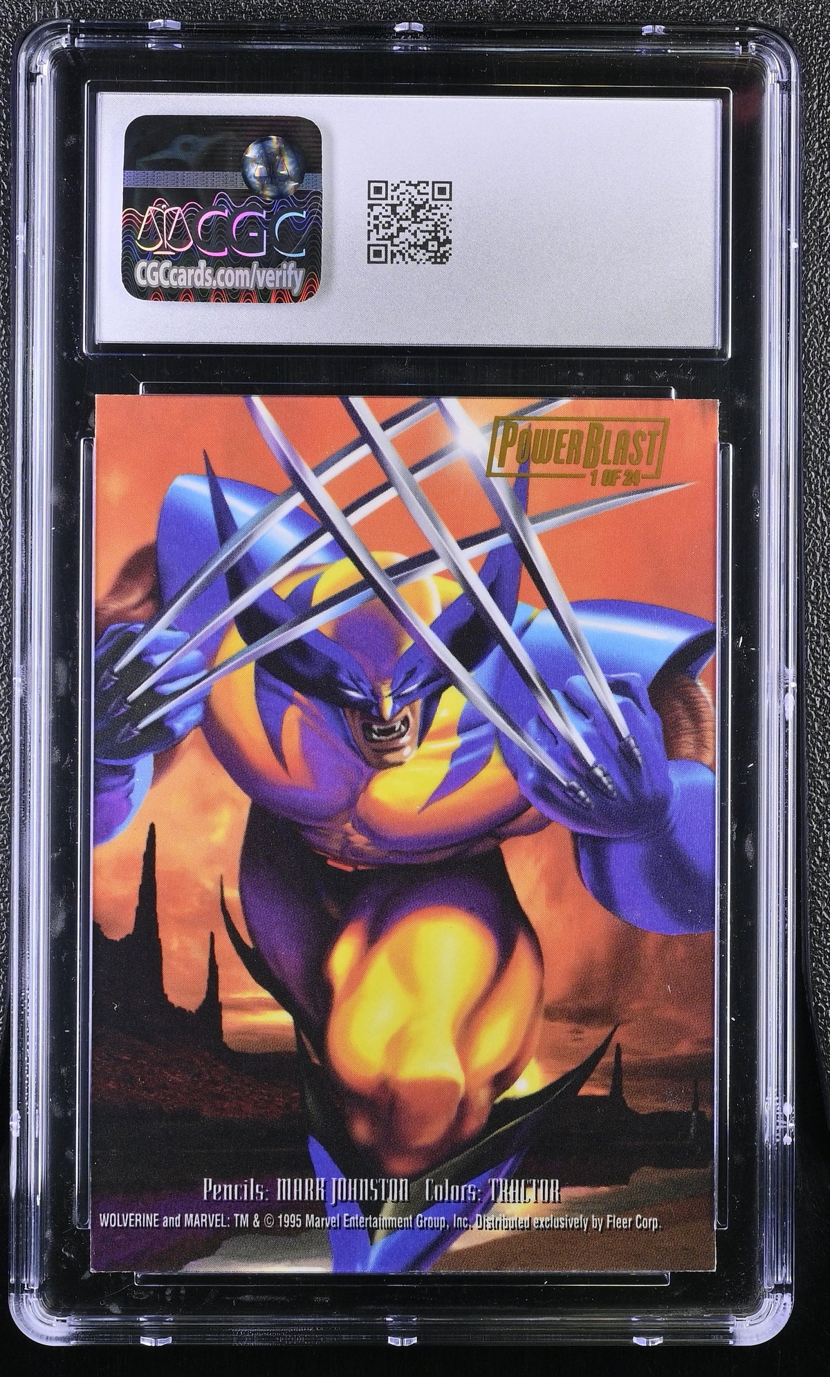 1995 Fleer Flair '95 Marvel Annual Wolverine #1 of 24 Power Blast CGC 9.5