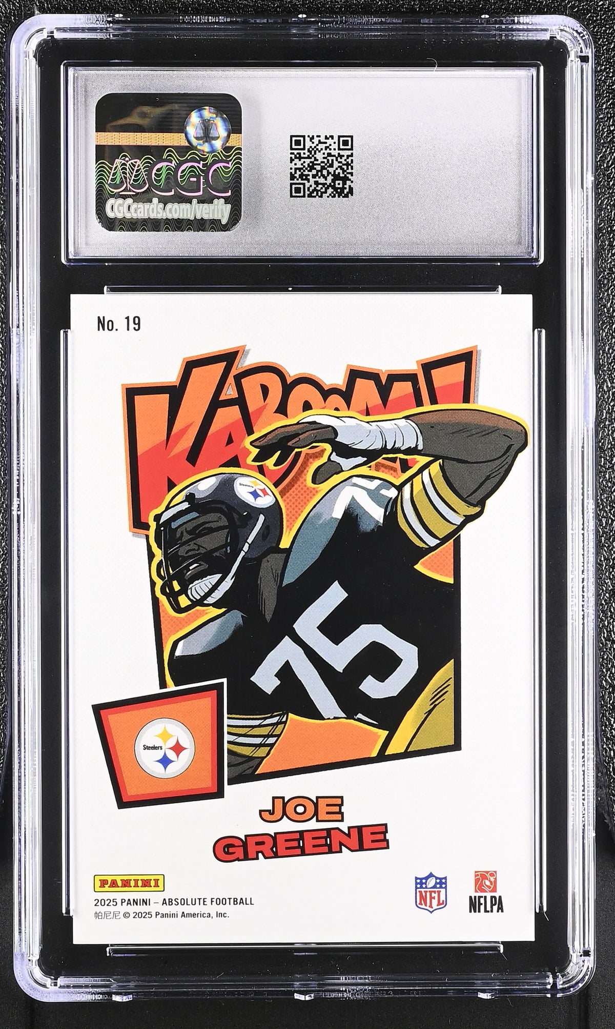 2025 Panini Absolute Joe Greene Kaboom! - Horizontal #19 CGC 9.5 Steelers