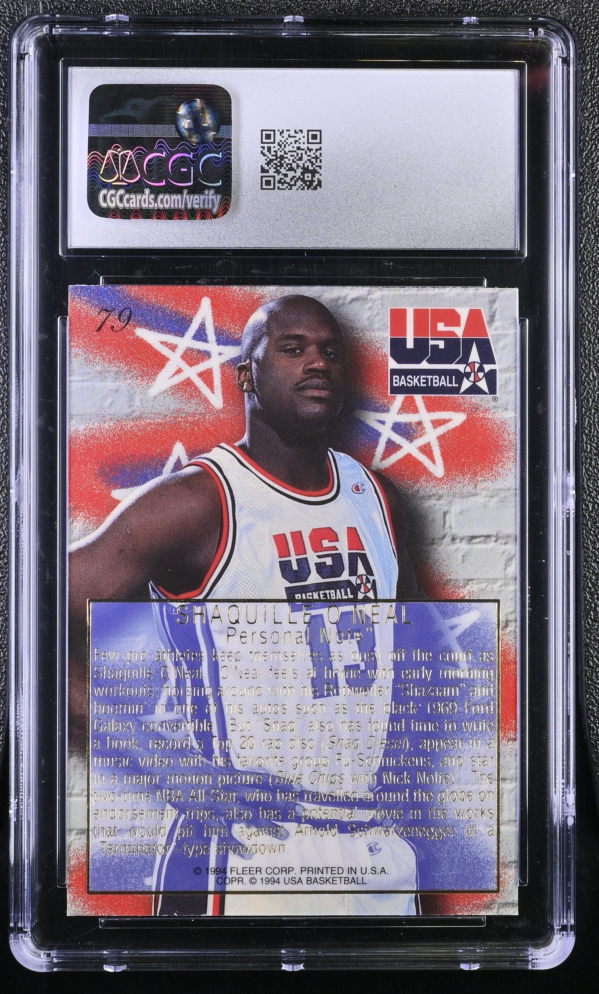 1994 Flair Usa Shaquille O'Neal #79 CGC 9.5