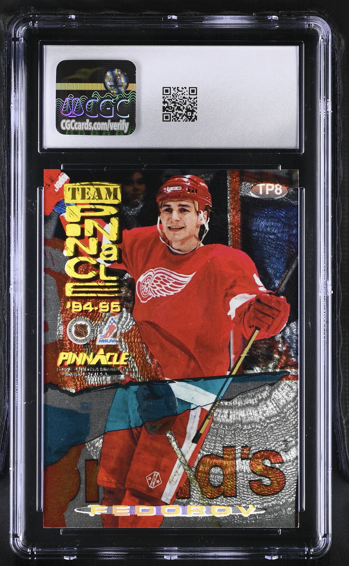 1994-95 Pinnacle Eric Lindros/Sergei Fedorov Team Pinnacle #TP8 CGC 9