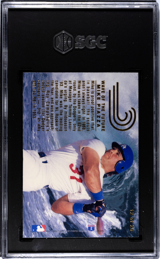 1993 Flair Mike Piazza Wave Of The Future #12 SGC 8