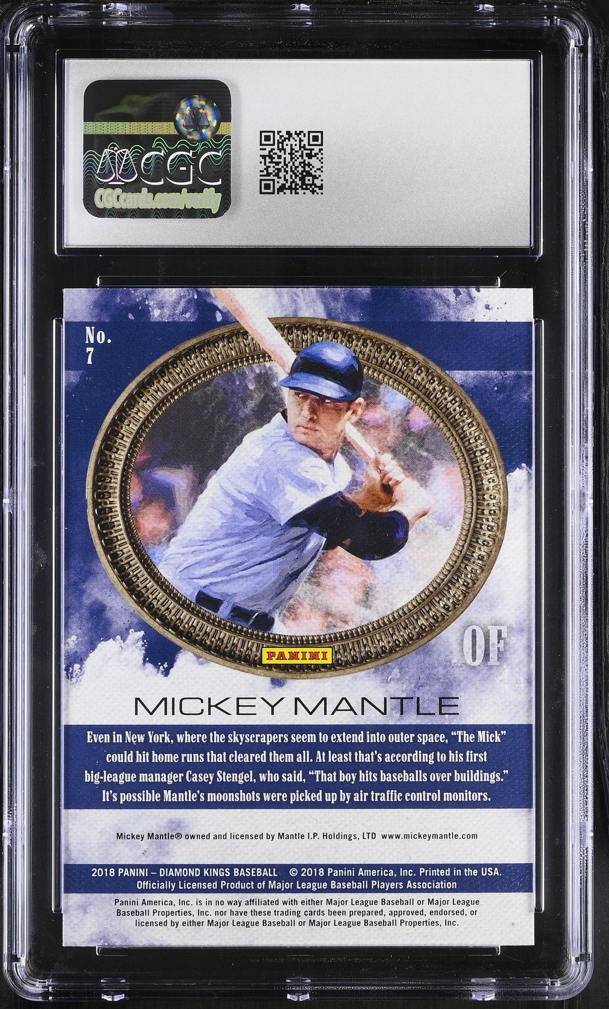 2018 Panini Diamond Kings Mickey Mantle #7 CGC 10 New York Yankees