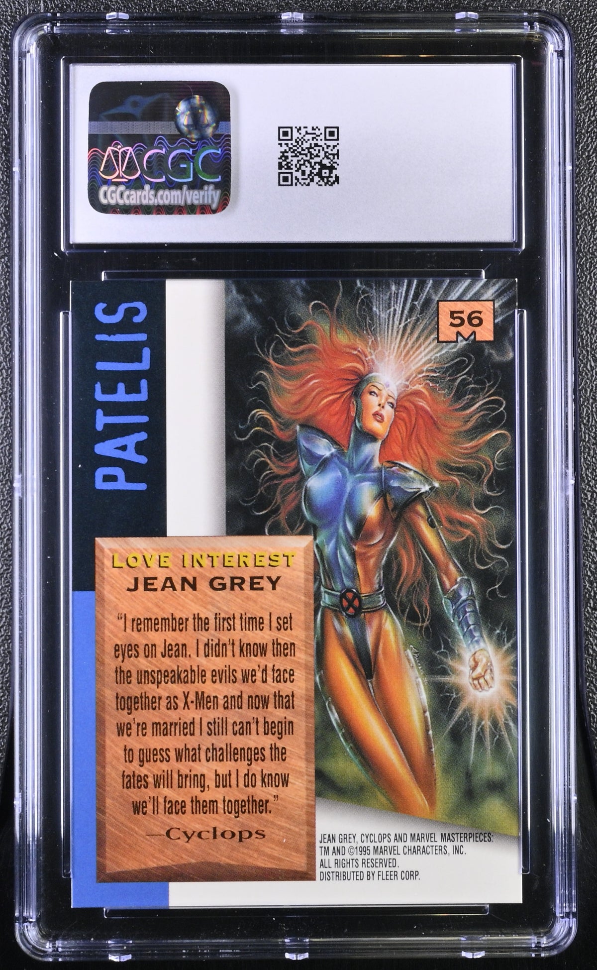 1995 Fleer Marvel Masterpieces Jean Grey #56 CGC 9.5