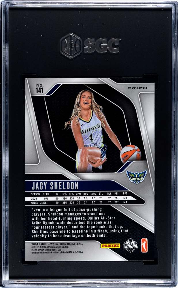 2024 Panini Prizm Wnba Jacy Sheldon Blue Velocity #141 SGC 9.5 Dallas Wings
