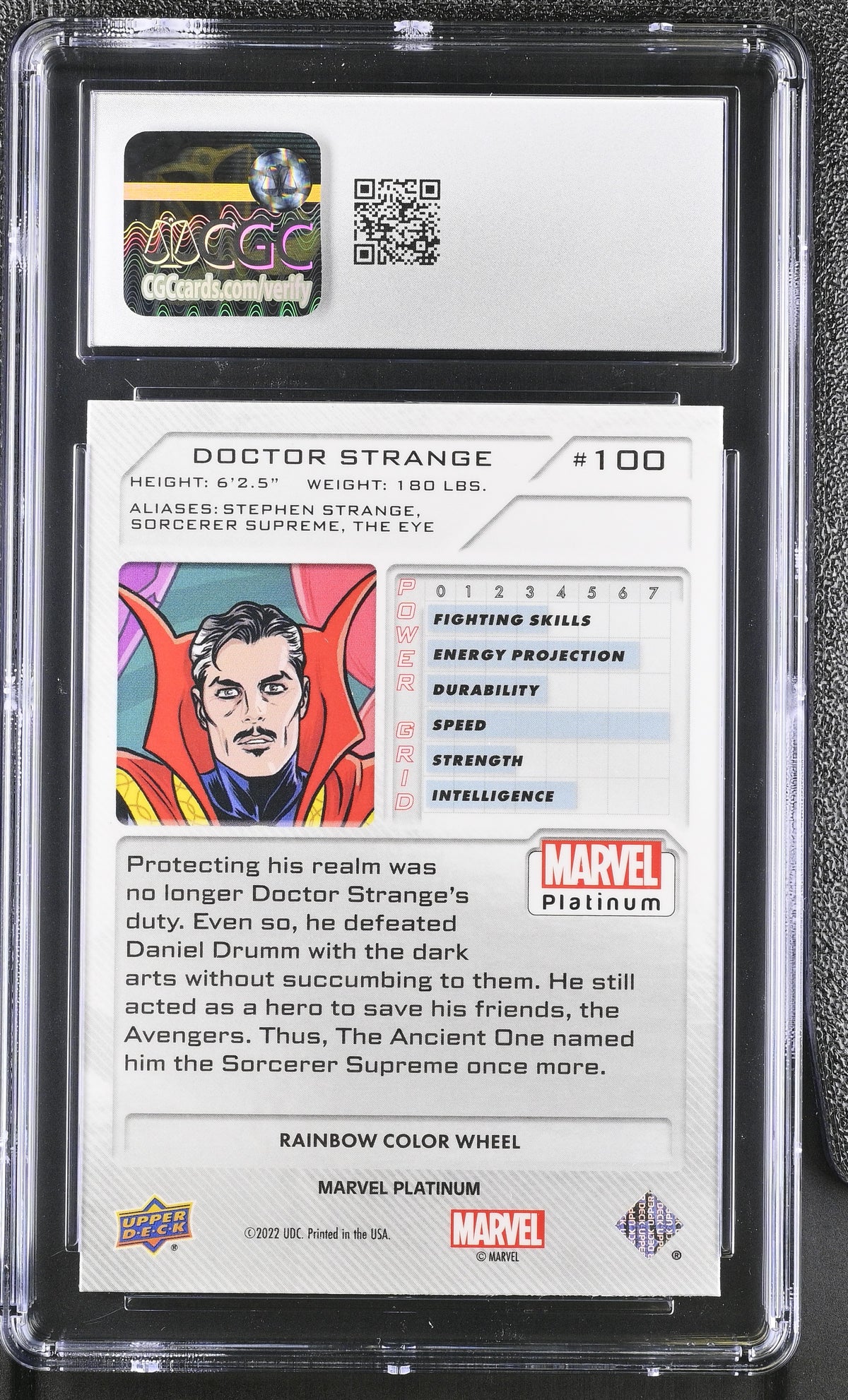 2024 Marvel Platinum Doctor Strange #100 Rainbow Color Wheel CGC 10