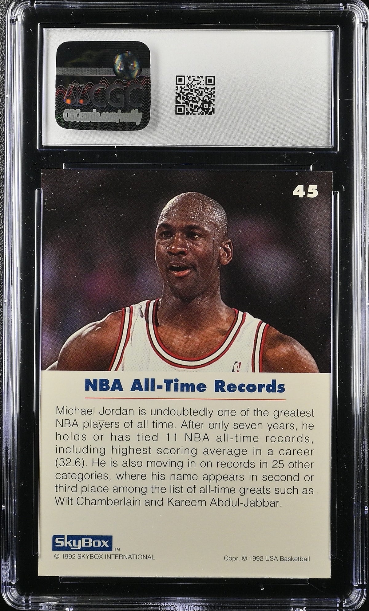 1992 Skybox Usa Michael Jordan #45 CGC 8.5 Chicago Bulls