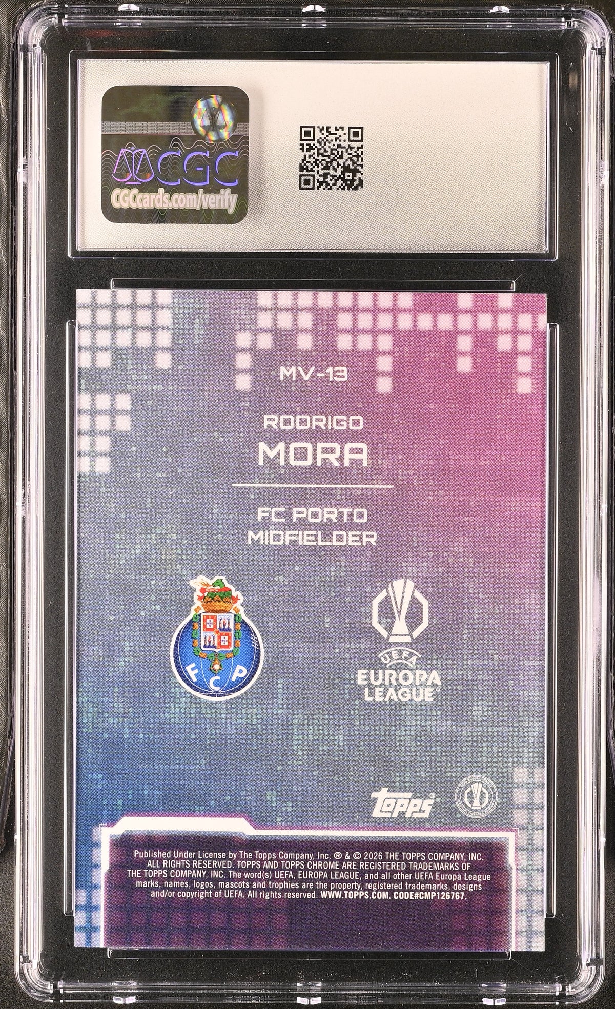 2025-26 Topps Chrome UEFA CC Rodrigo Mora Metaverse #MV-13 CGC 9 Porto