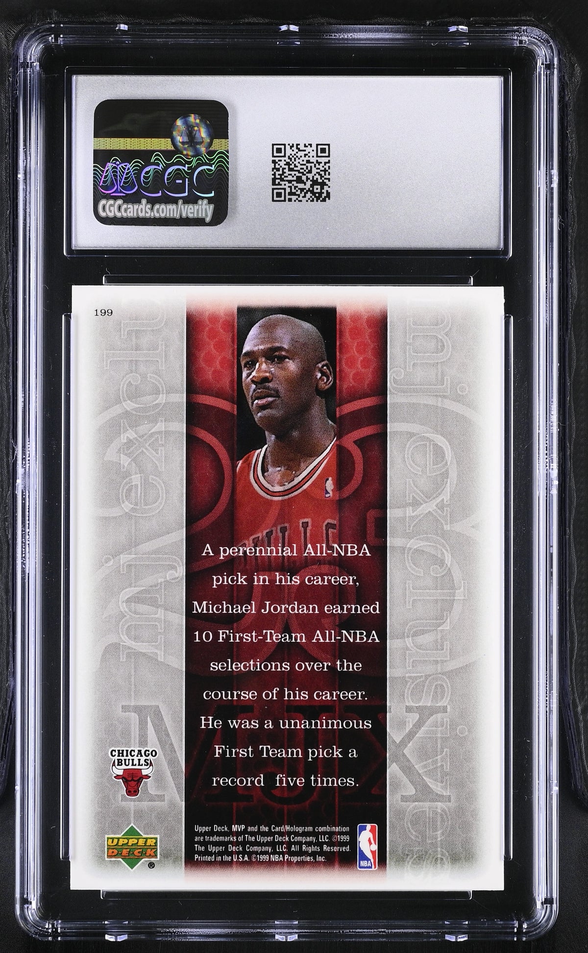 1999-00 Upper Deck MVP Michael Jordan #199 CGC 9 Chicago Bulls