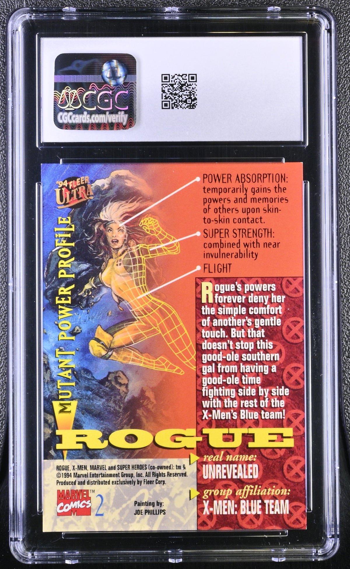 1994 Fleer Ultra X-Men Rogue #2 CGC 9.5
