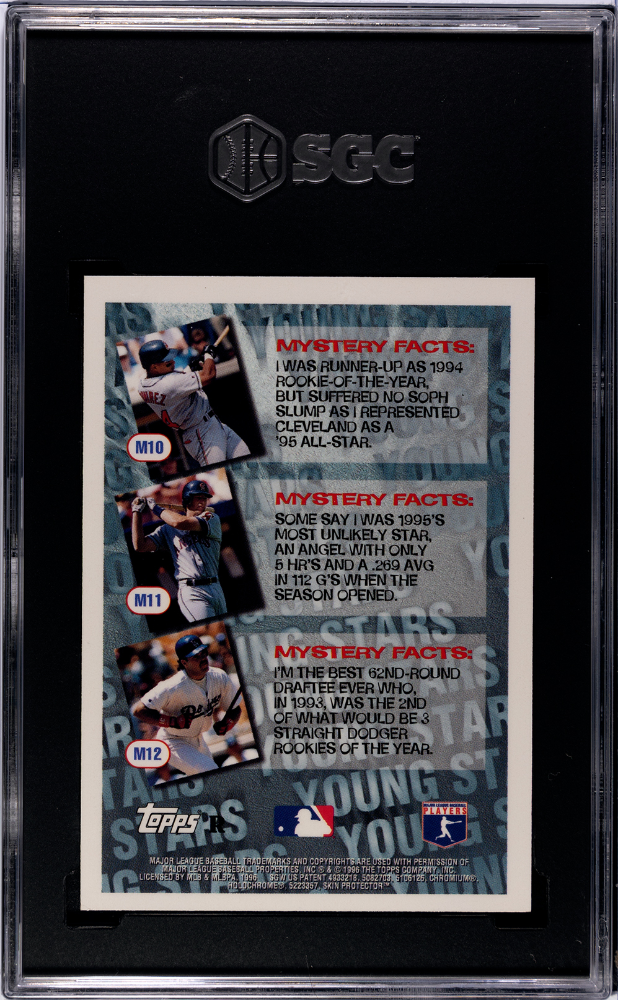 1996 Topps Mike Piazza #M12 Mystery Finest Refractor SGC 6