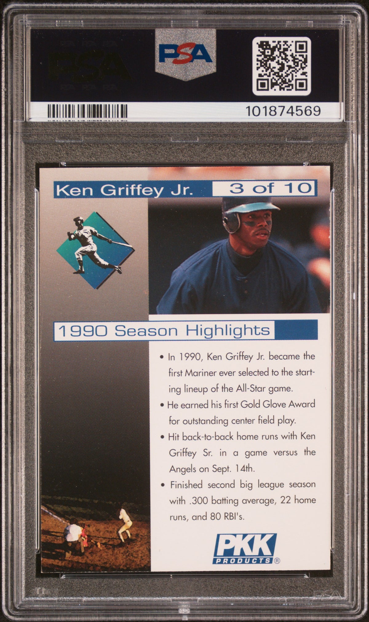 1995 PKK Ken Griffey JR. National Promo Ken Griffey JR. #3 PSA 6