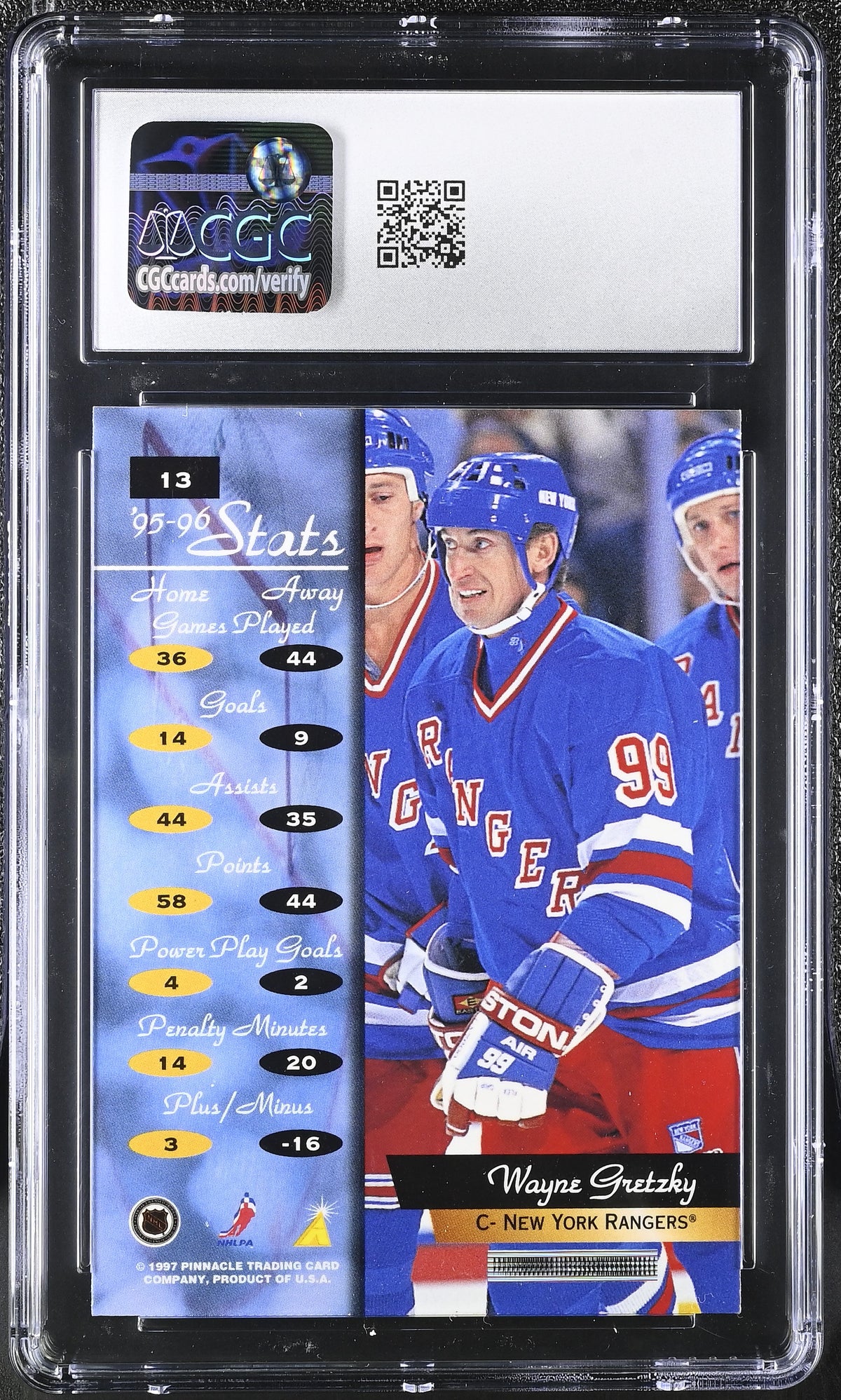 1996-97 Zenith Wayne Gretzky #13 CGC 9.5 New York Rangers