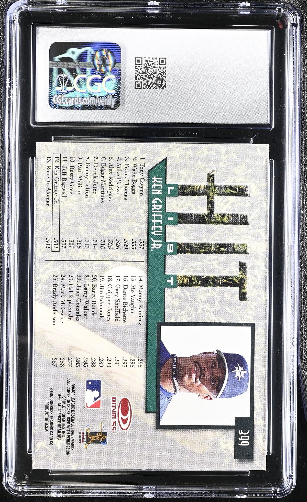 1997 Donruss Ken Griffey Jr. #399 CGC 10 Seattle Mariners