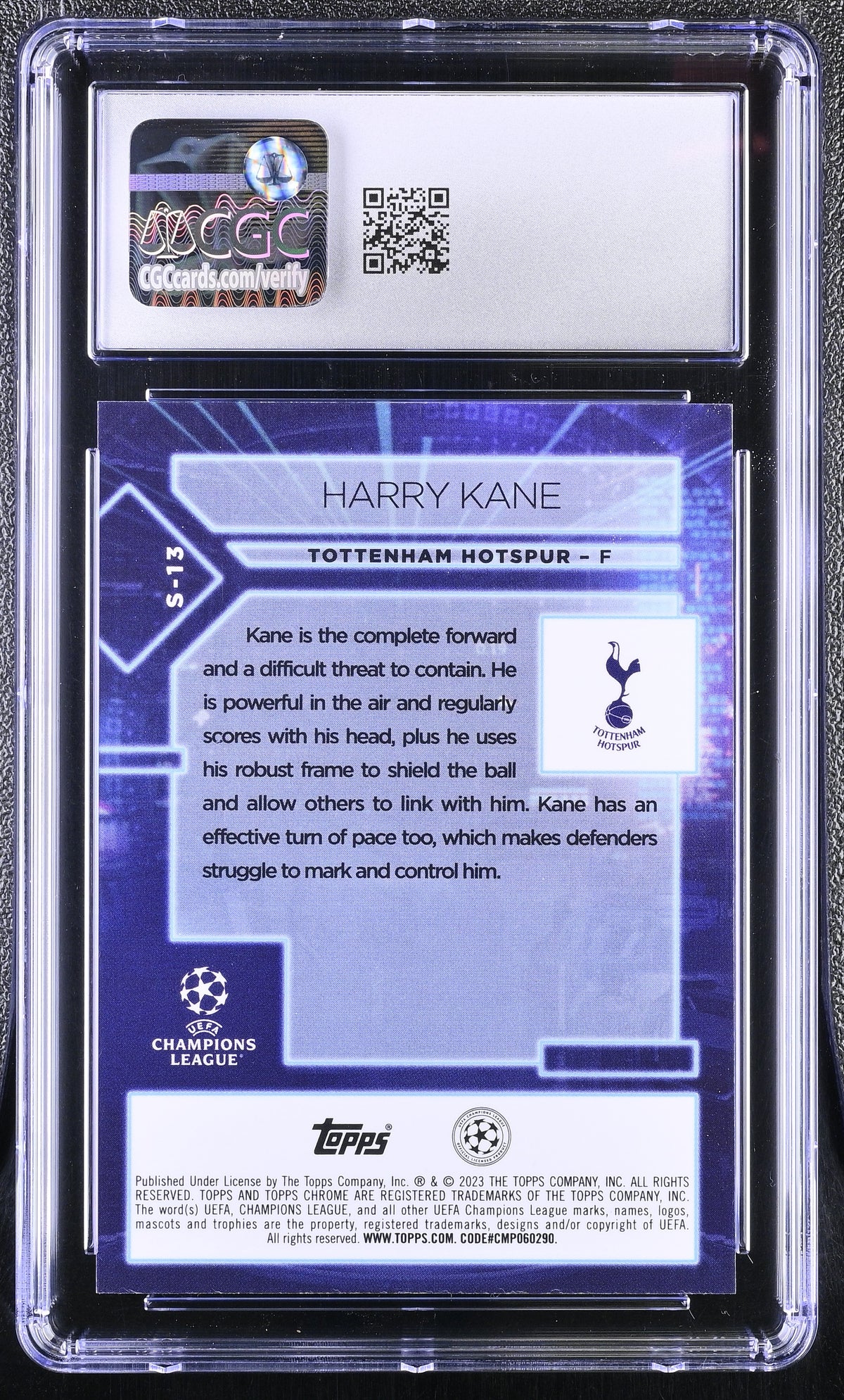 2022-23 Topps Chrome UEFA CC Harry Kane Specimens #S-13 CGC 10 Tottenham