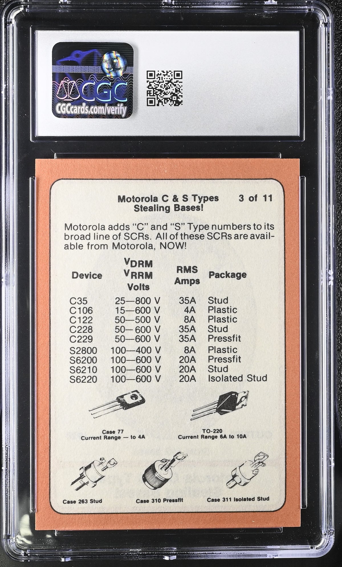 1976 Motorola Ty Cobb #3 CGC 10