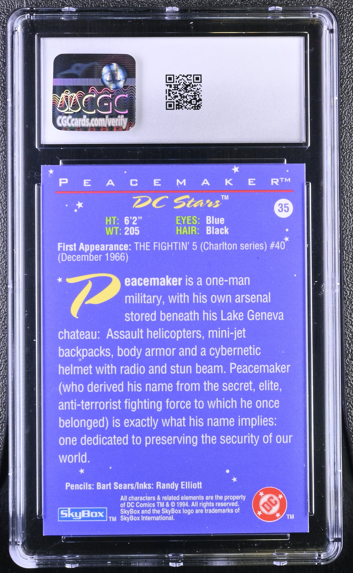 1994 Skybox DC Stars Peacemaker #35 CGC 9.5