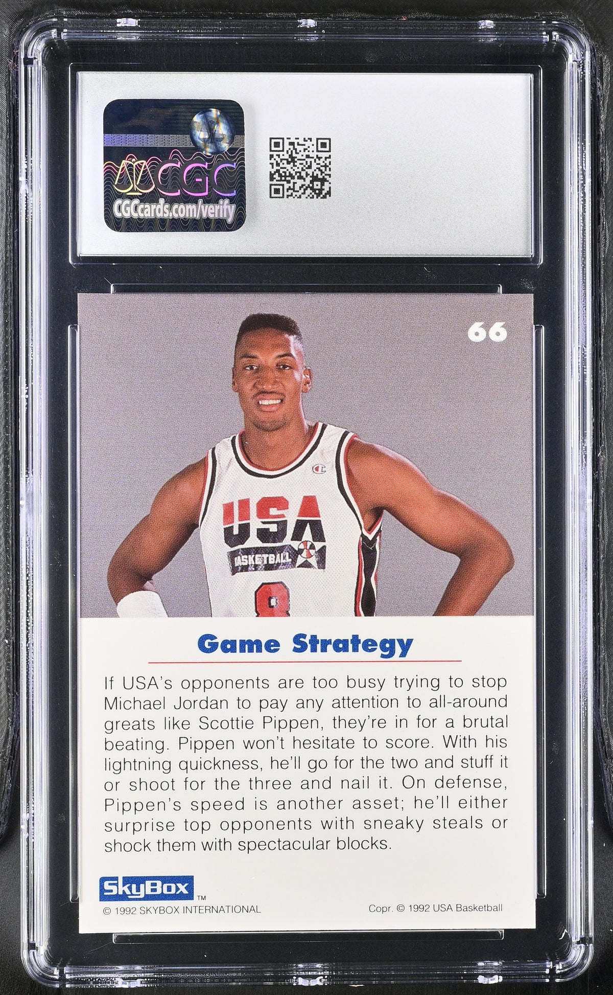 1992-93 Skybox Usa Scottie Pippen #66 CGC 10 Chicago Bulls