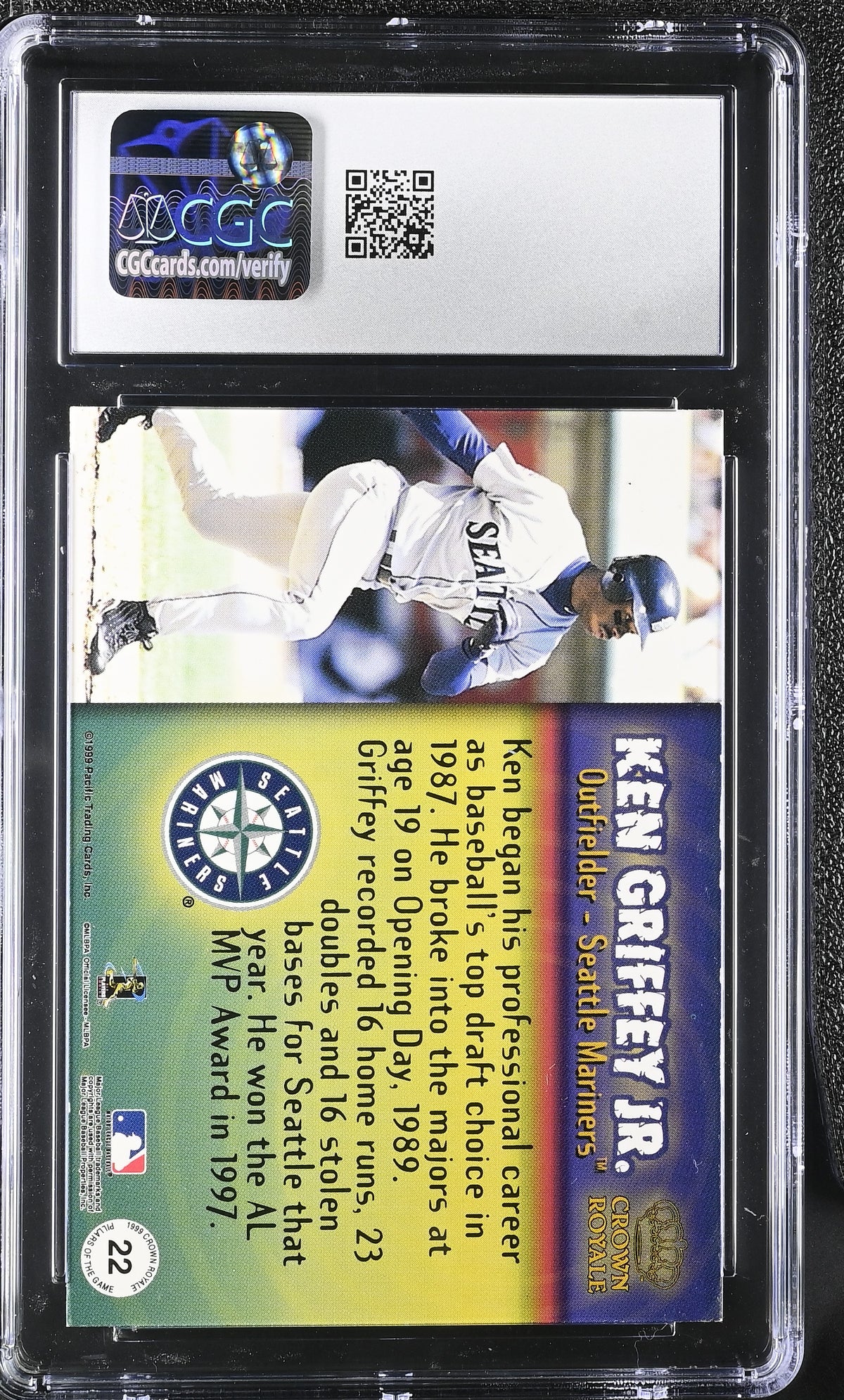 1998 Pacific Crown Royale Ken Griffey Jr. Pillars of the Game #22 CGC 7 Mariners