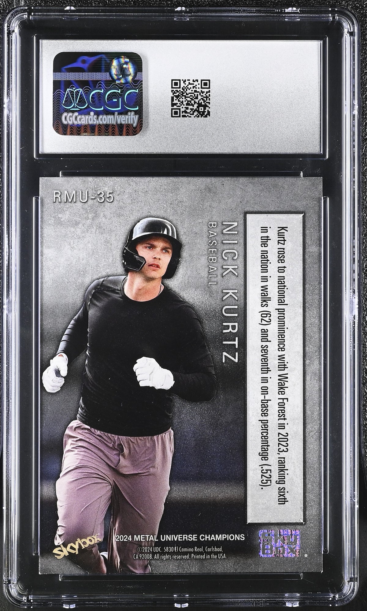 2024 UD Metal Universe Nick Kurtz '99-00 Retro #RMU-35 CGC 9.5 Athletics