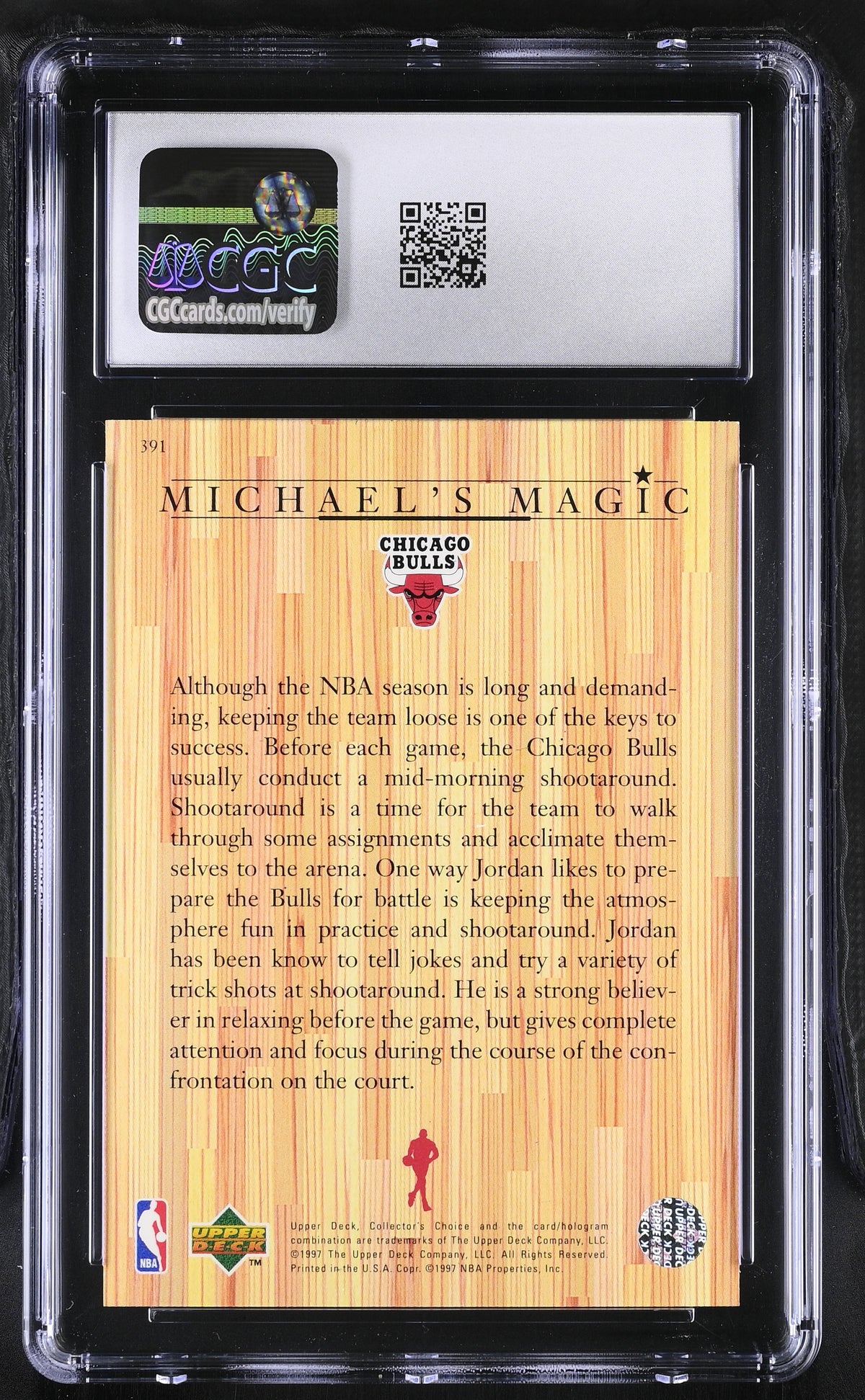 1997-98 Collector's Choice Michael Jordan #391 CGC 9 Chicago Bulls