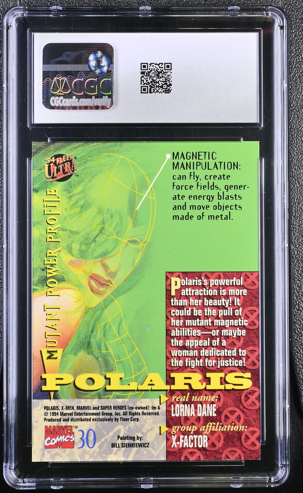 1994 Fleer Ultra X-Men Polaris #30 CGC 10