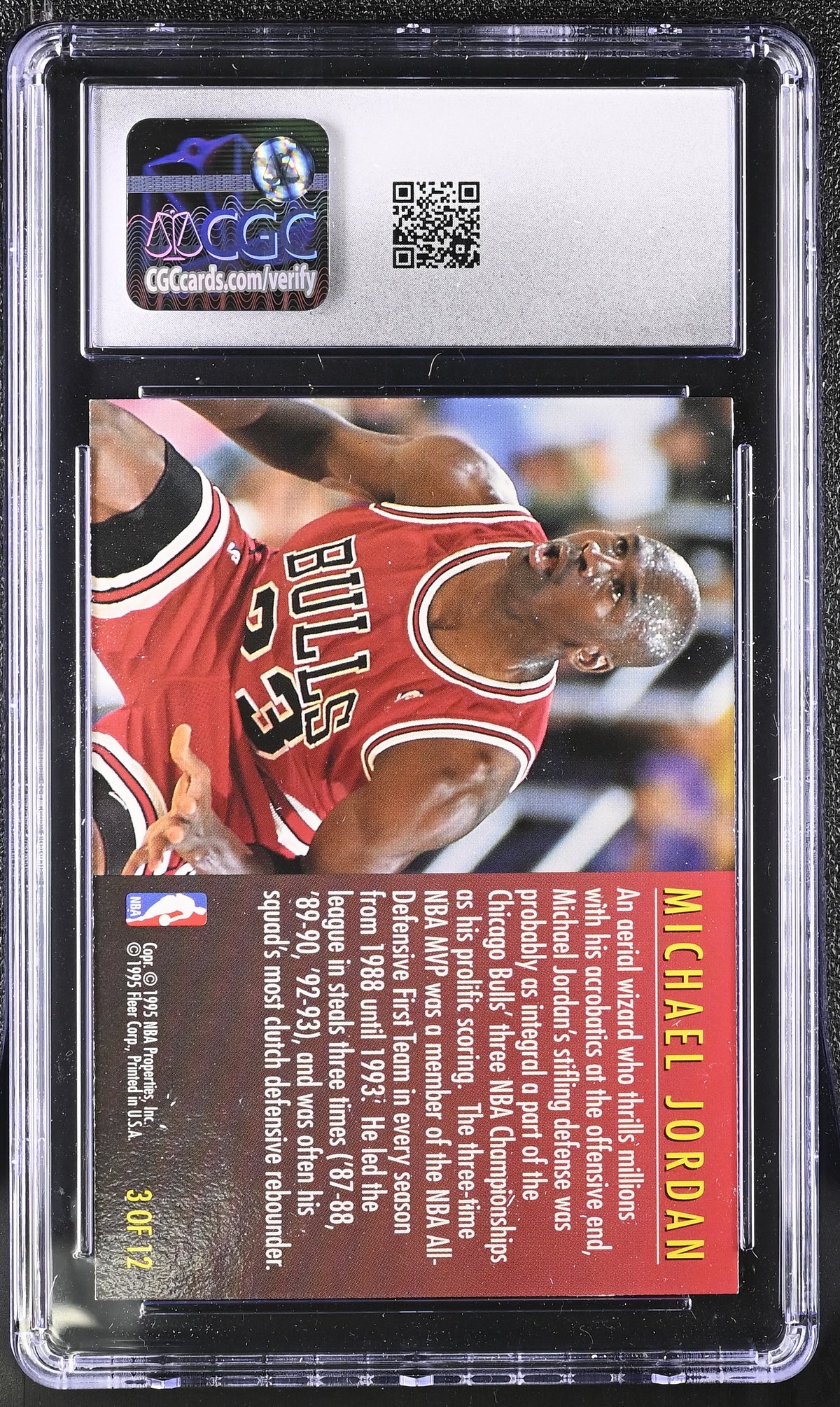 1995-96 Fleer Michael Jordan Total D #3 CGC 9.5 Chicago Bulls
