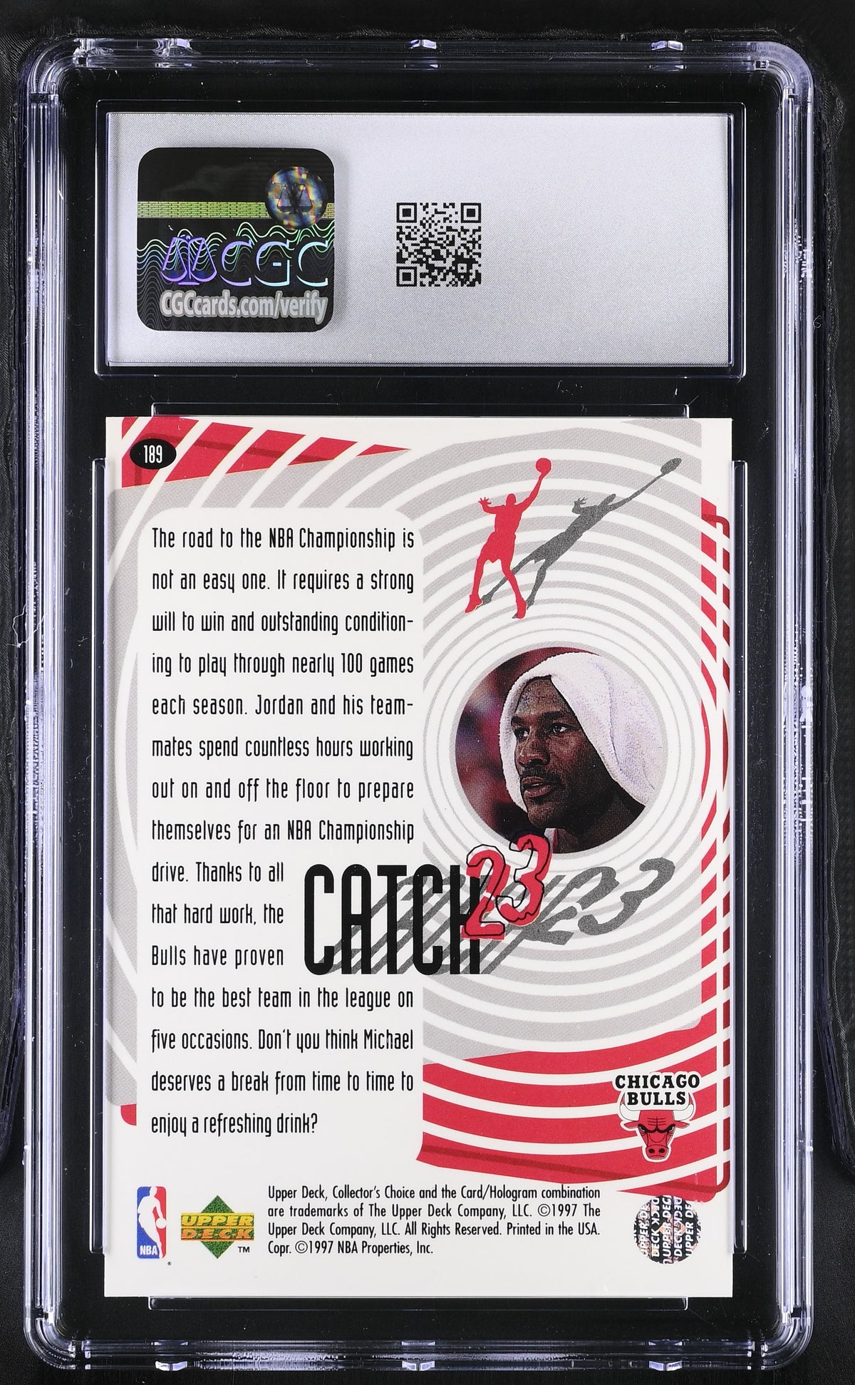 1997-98 Collector's Choice Michael Jordan #189 CGC 9.5 Chicago Bulls