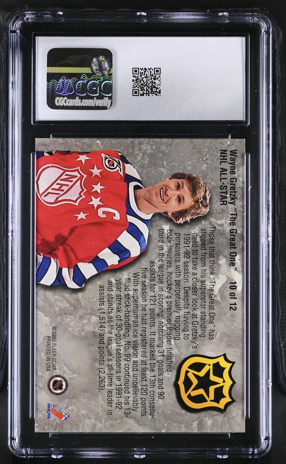 1992-93 Fleer Ultra Wayne Gretzky All-Stars #10 CGC 9.5