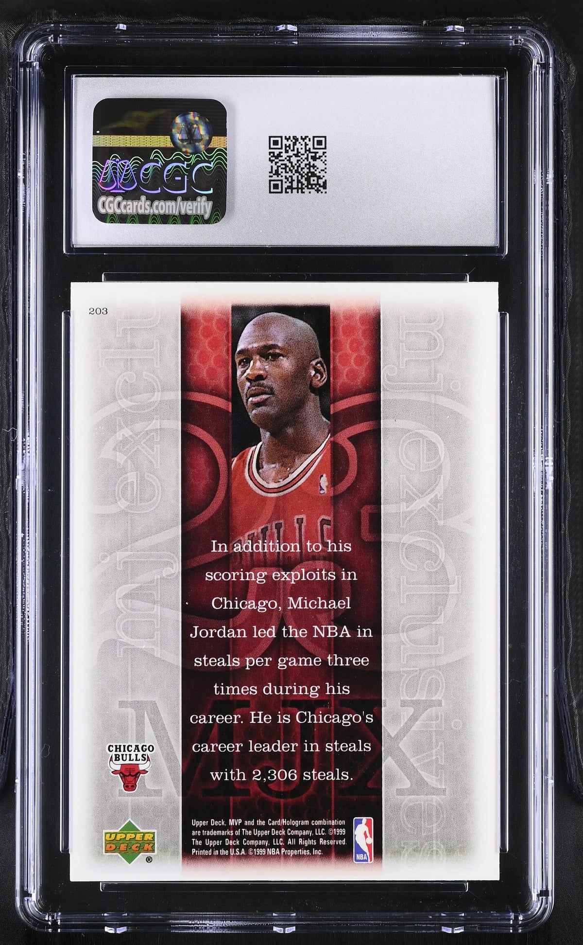 1999-00 Upper Deck MVP Michael Jordan #203 CGC 9.5 Chicago Bulls