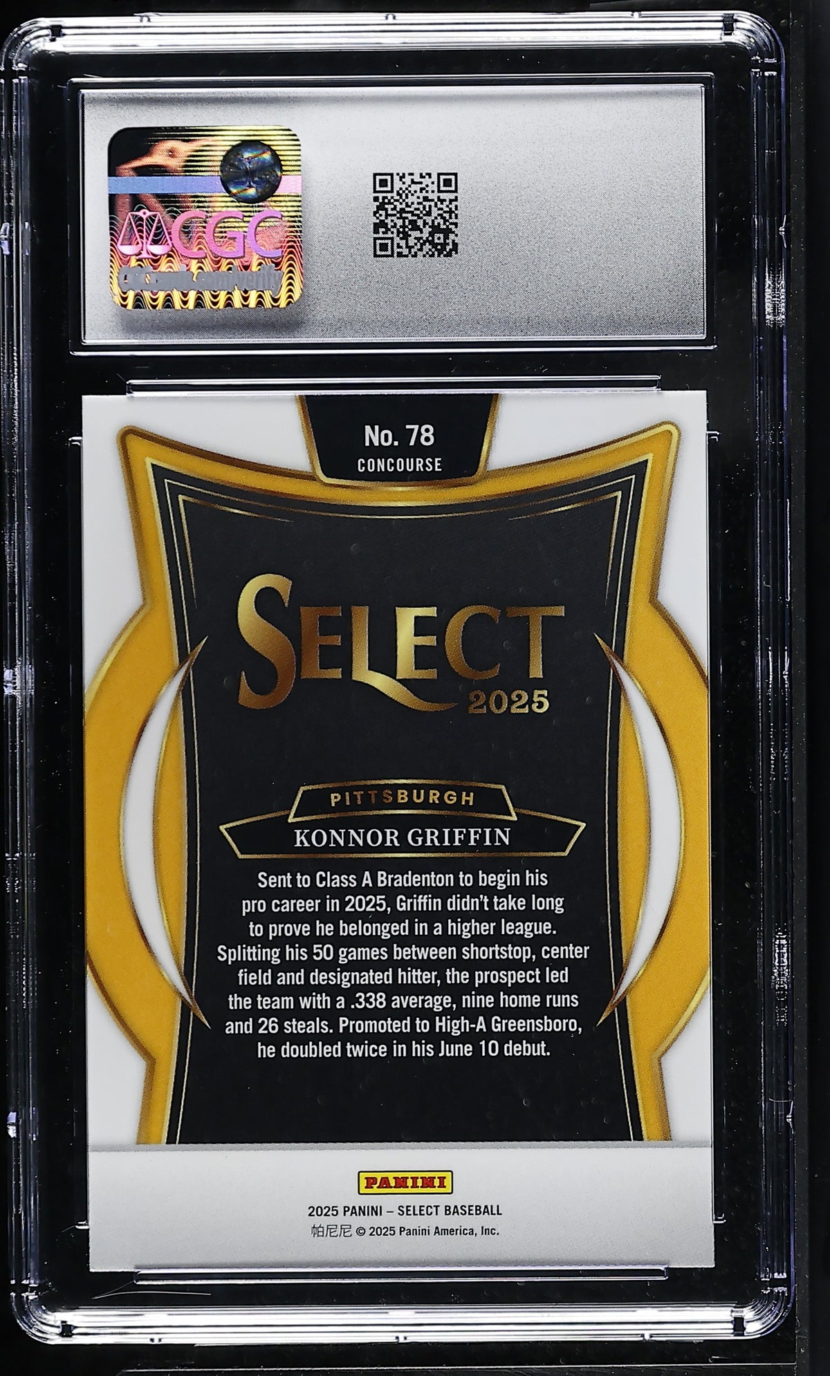 2025 Panini Select Konnor Griffin #78 CGC 9.5