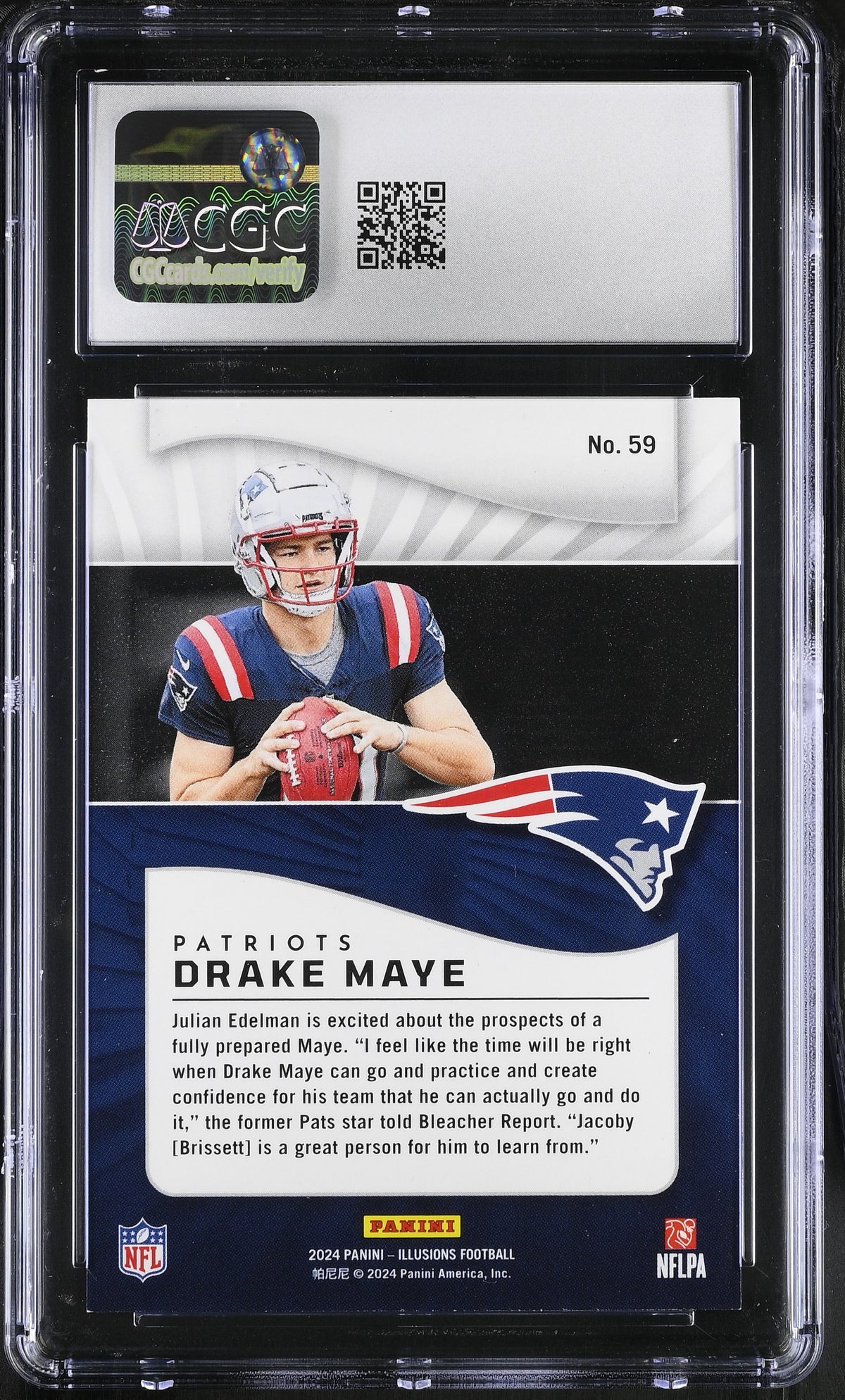 2024 Panini Illusions Drake Maye Rookie Retail #59 CGC 9.5 New England Patriots