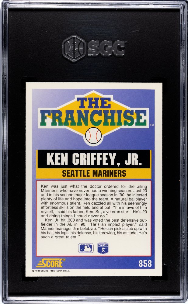 1991 Score Ken Griffey JR. #858 The Franchise SGC 8