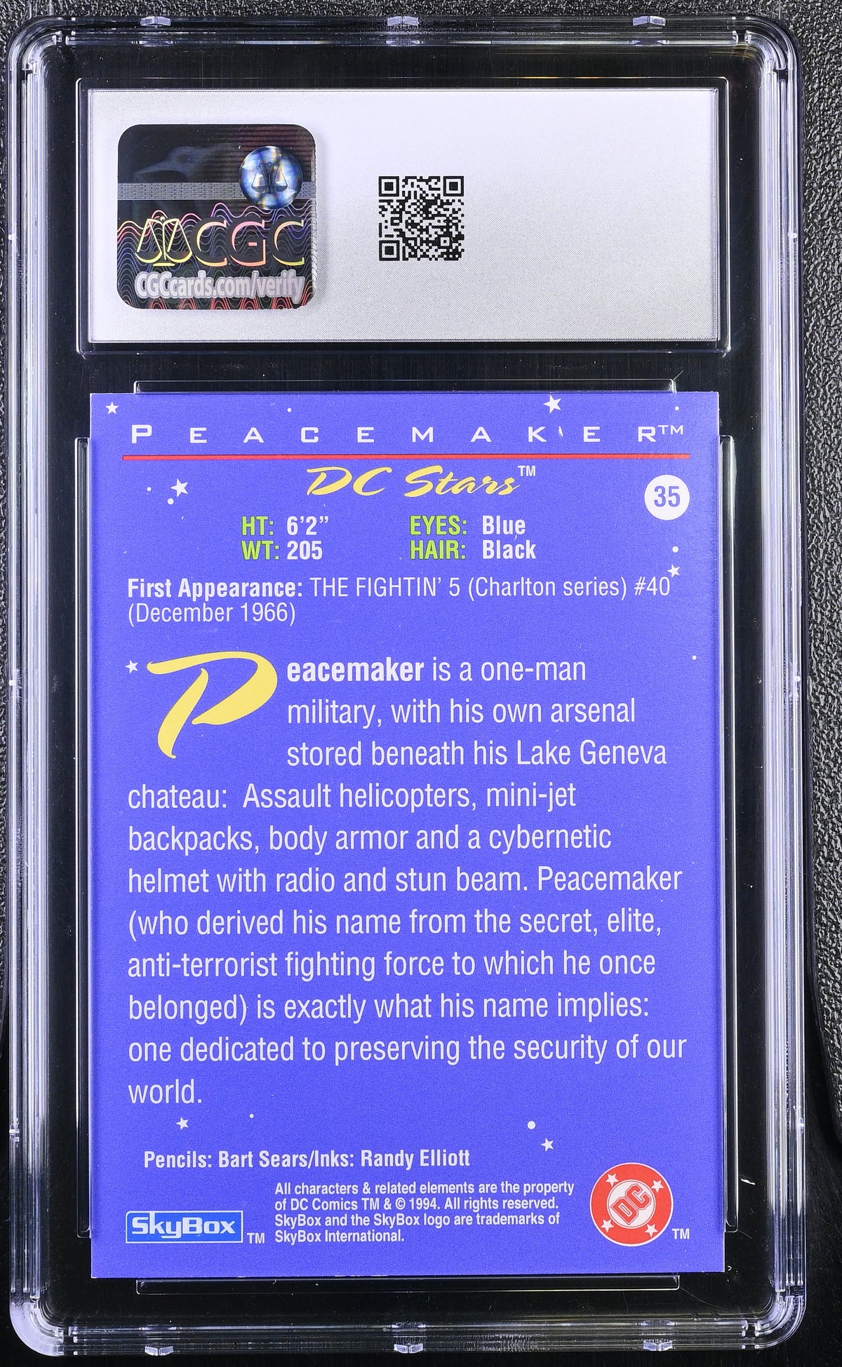1994 Skybox DC Stars Peacemaker #35 CGC 10