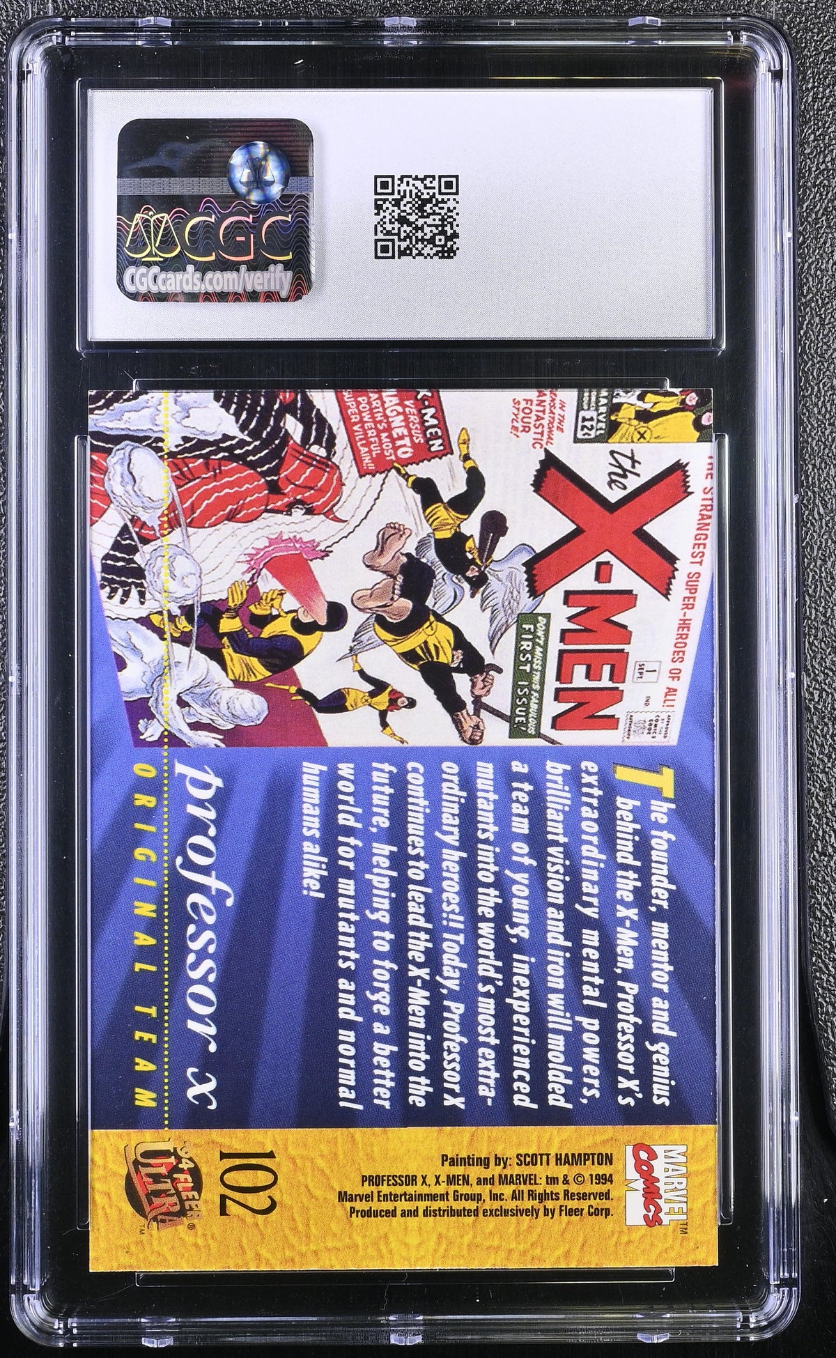 1994 Fleer Ultra X-Men Professor X #102 CGC 10